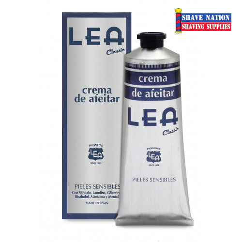 LEA Classic Shaving Cream for Sensitive Skin - Soothing & Hypoallergenic Formula - Perfect for Daily Shaving & Travel