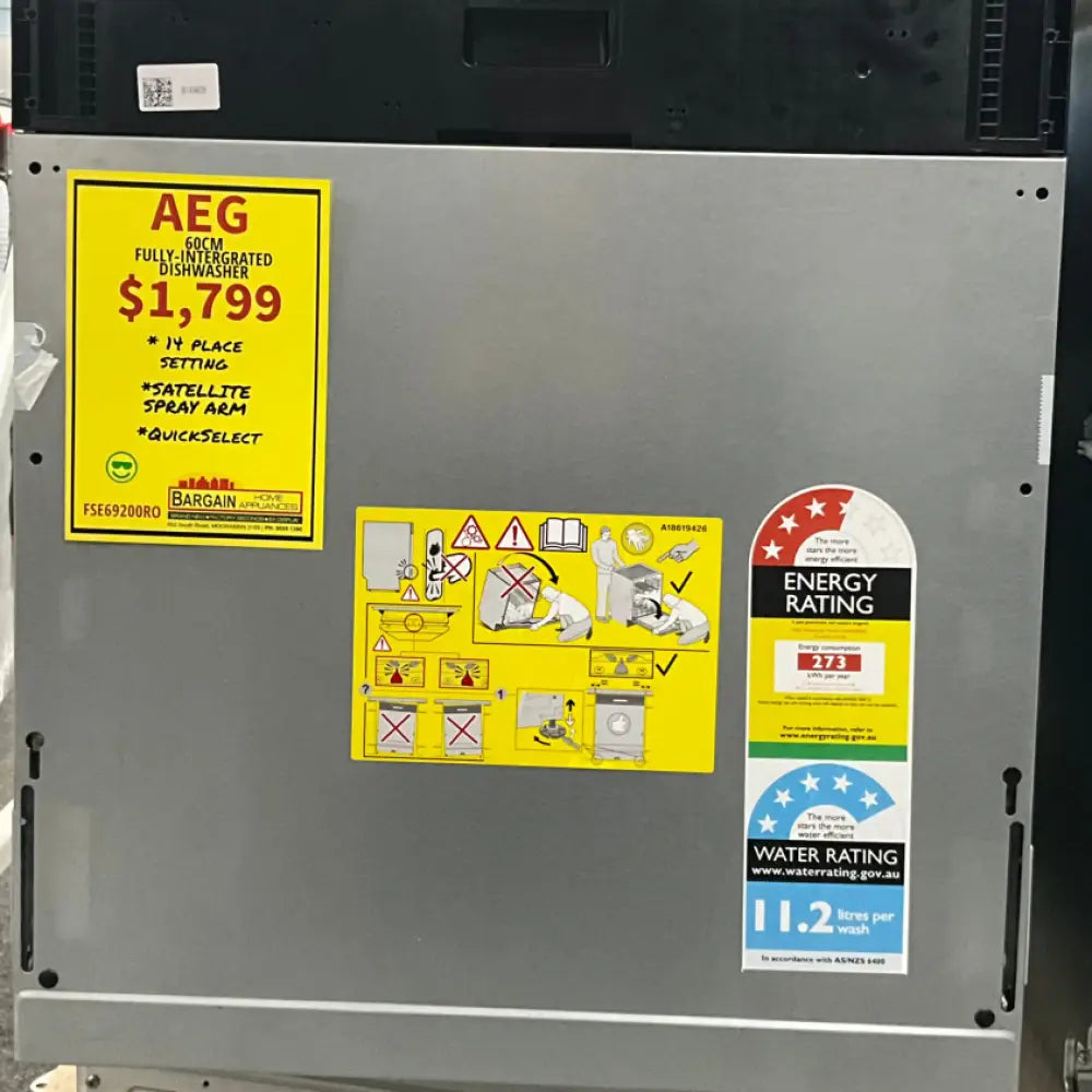 AEG FSE69200RO 60cm Built-In Dishwasher with ComfortLift™ Technology - Perfect for Modern Kitchens and Busy Households