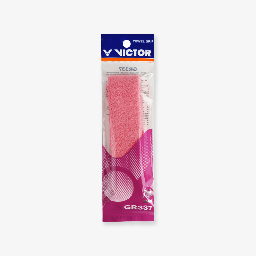 Victor GR337CPS Capsule Collection Badminton Racket - Premium Thick Towel Grip (Flamingo Pink) | Professional Tennis & Badminton Equipment for Training & Competition
