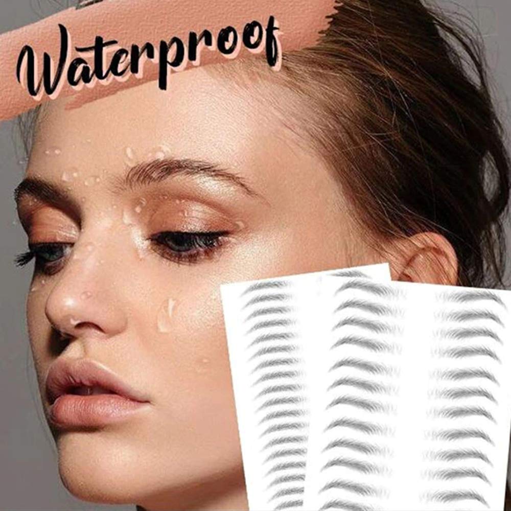 8 Pairs S.A.V.I 6D Natural Look Eyebrow Stickers - Waterproof, Long Lasting Up to 7 Days, Temporary Tattoo (1 Sheet) for Everyday Makeup, Parties & Special Occasions