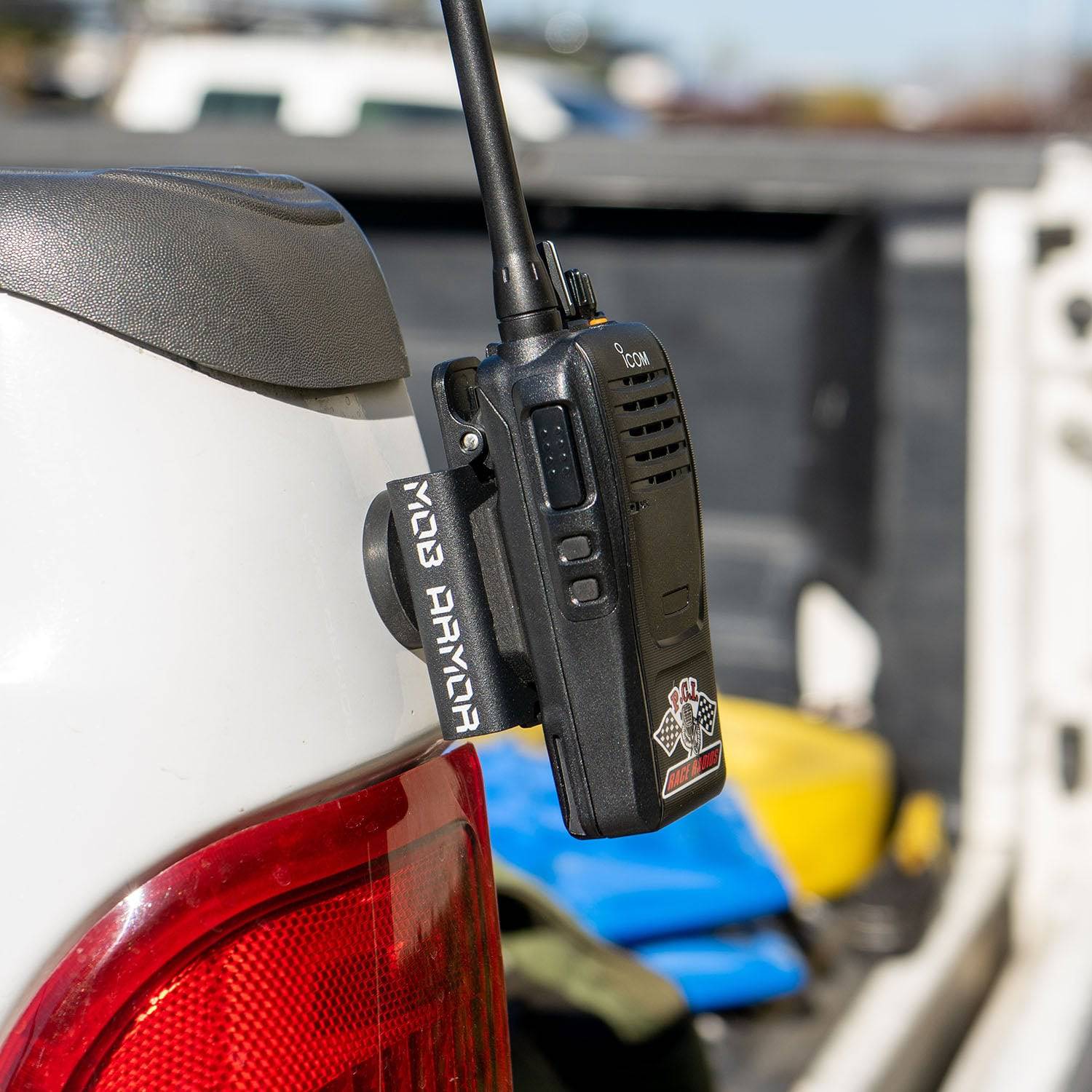 Mob Armor Universal Handheld Radio Mount - Secure & Adjustable Car Clip for CB, Ham, and Two-Way Radios - Perfect for Off-Roading, Trucking, and Emergency Communication