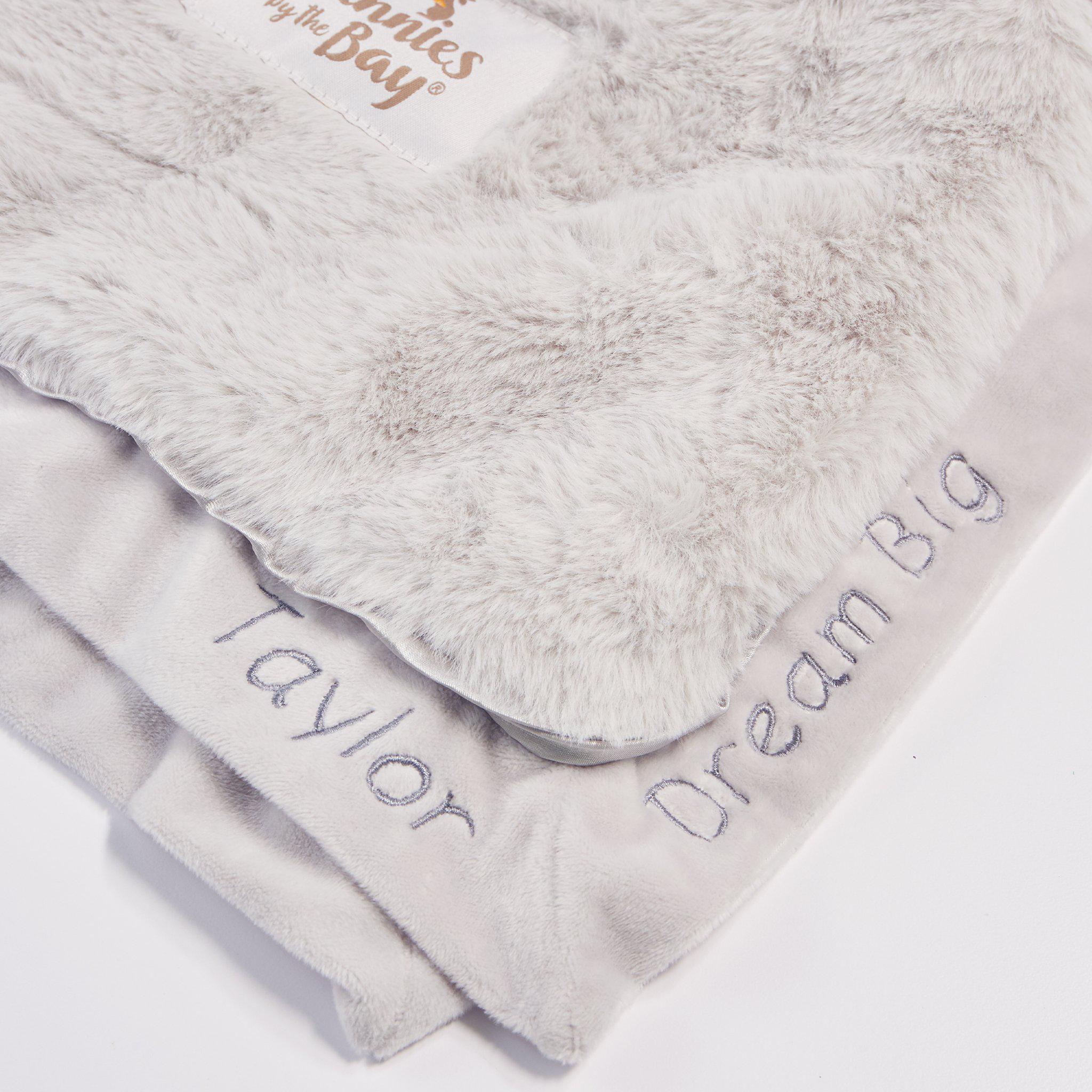 Big Cozy Nibble Fur Blanket - Soft Gray Plush Throw 50x60 Inches - Perfect for Couch, Bed & Winter Snuggling