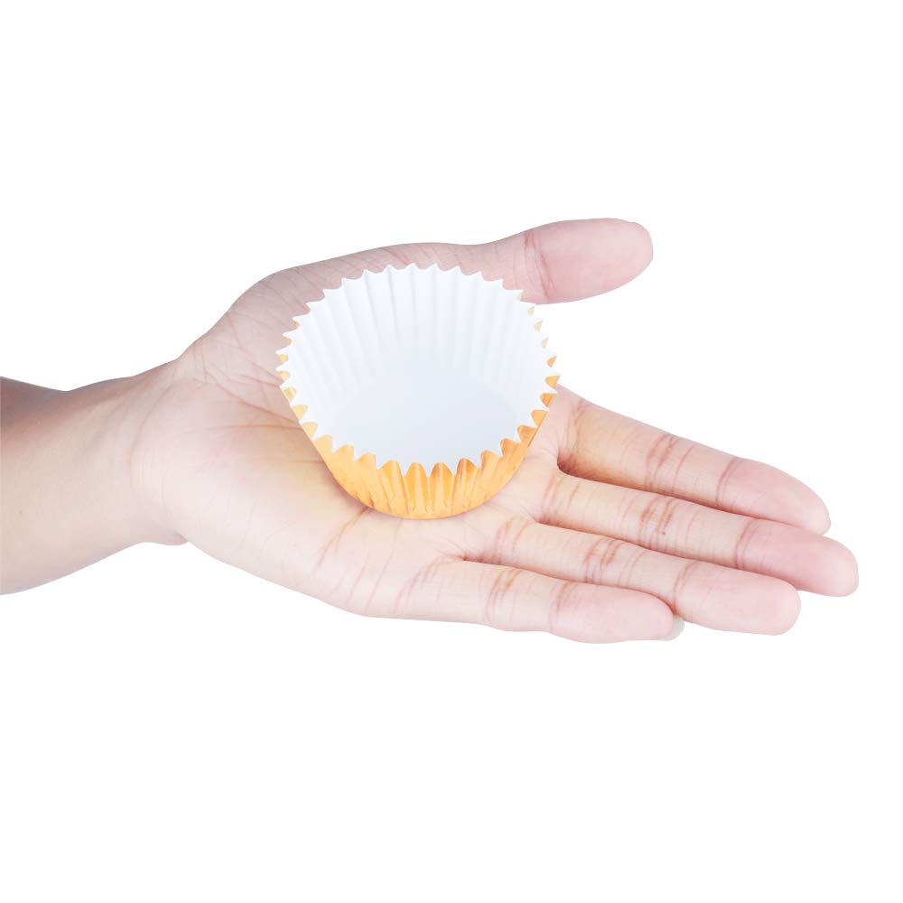 400-Piece Metallic Foil Cupcake Liners - Silver, Rose Gold, Black & Gold Baking Cups for Muffins, Treats & Desserts | Perfect for Weddings, Birthdays, Baby Showers & Party Decorations | Reusable & Elegant Baking Accessories