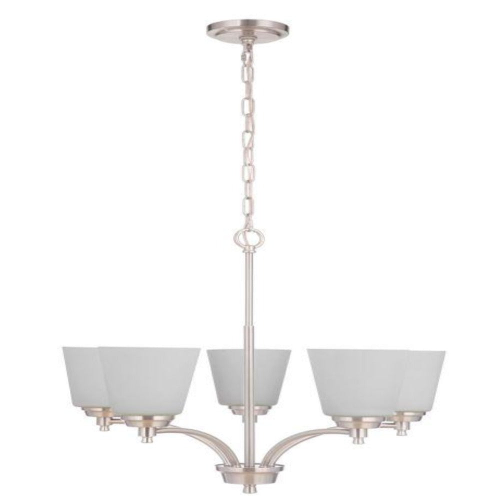Sutton 5-Light Modern Chandelier - Elegant Crystal Ceiling Light Fixture for Dining Room, Living Room & Bedroom | Perfect for Home Decor & Interior Design