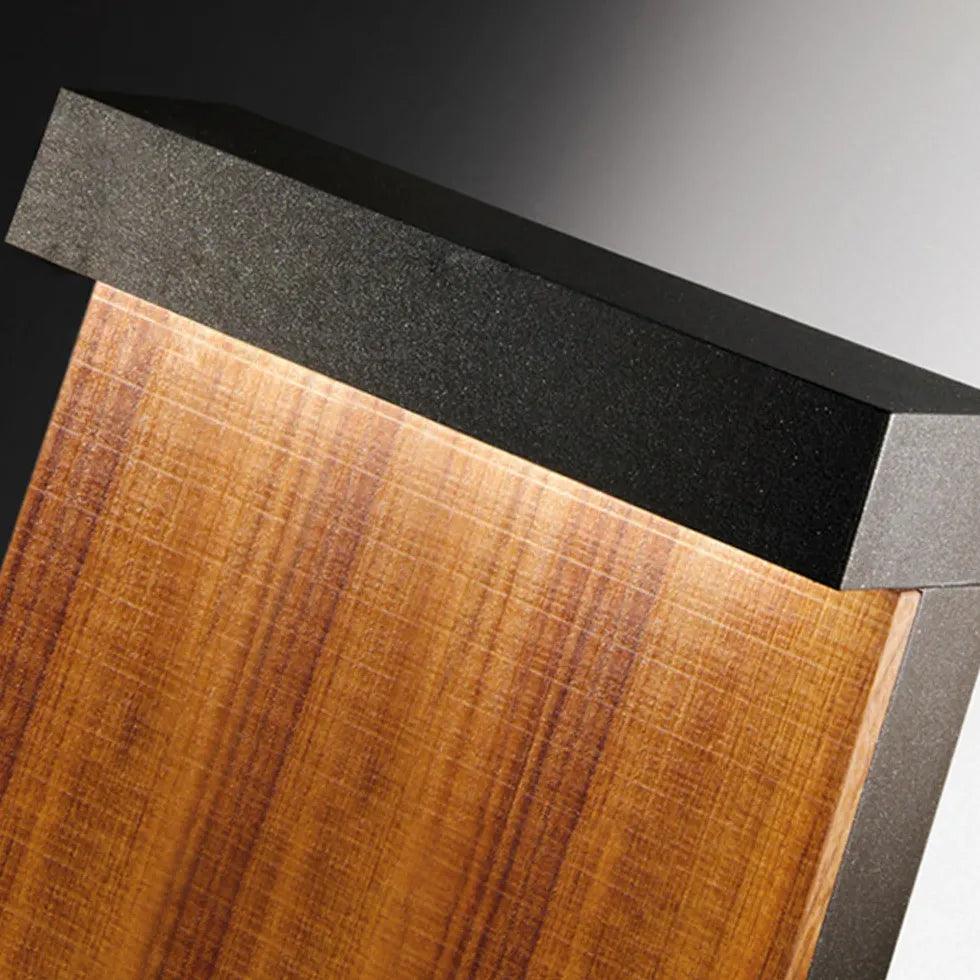 Outdoor Wood Finish Rectangular Bollard Lights - Waterproof Garden Pathway Lighting for Driveway, Walkway, and Landscape Decoration