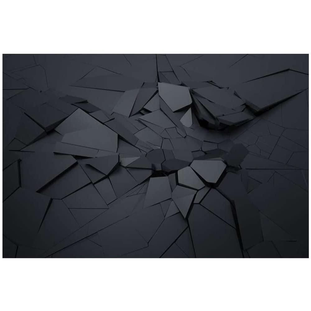 Abstract Black Divided Surface Canvas Wall Art Print - Modern Unframed Painting for Living Room, Dining Room, Bedroom & Bathroom Decor | 8x12 Inch Home Decoration | Perfect for Contemporary Spaces & Gift Giving