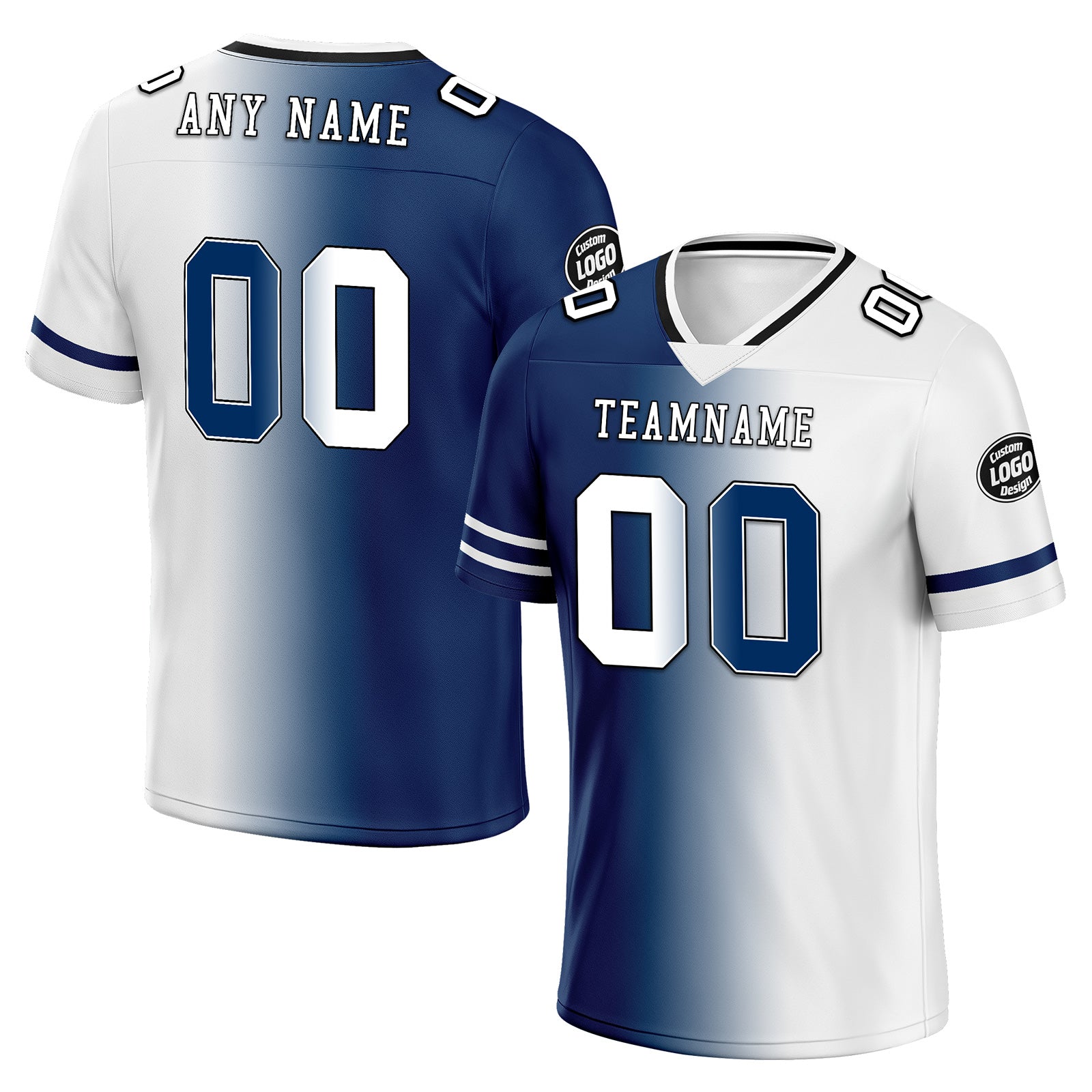 Custom Blue & White Indiana Personalized Authentic Football Jersey FBJ02 D028017 - Perfect for Game Day, Tailgating & Fan Apparel Gifts