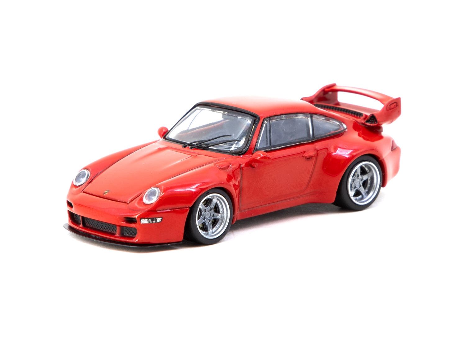 Tarmac Works 1/64 Porsche 993 Remastered By Gunther Werks - Red Diecast Model Car | Collectible Miniature Vehicle for Display & Racing Scenes | Perfect for Car Enthusiasts & Diecast Collectors