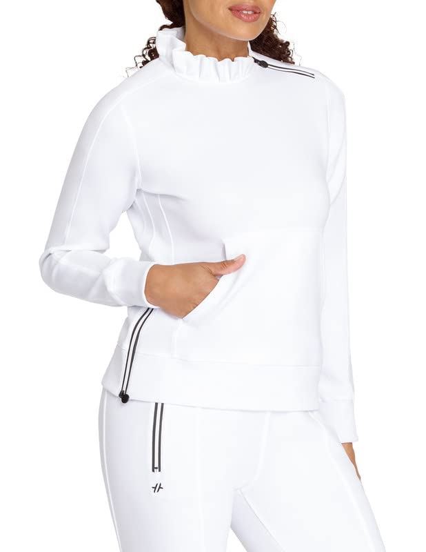 Tail Women's Condoleezza Chalk White Pullover Sweater - Soft Knit Casual Crewneck Top for Work, Date Night & Fall Layering