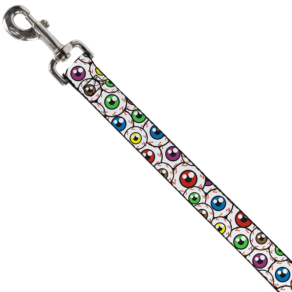 Buckle-Down 6FT Pet Leash with Eyeballs Design | 1-Inch Wide Durable Dog Leash for Walking, Training & Outdoor Adventures