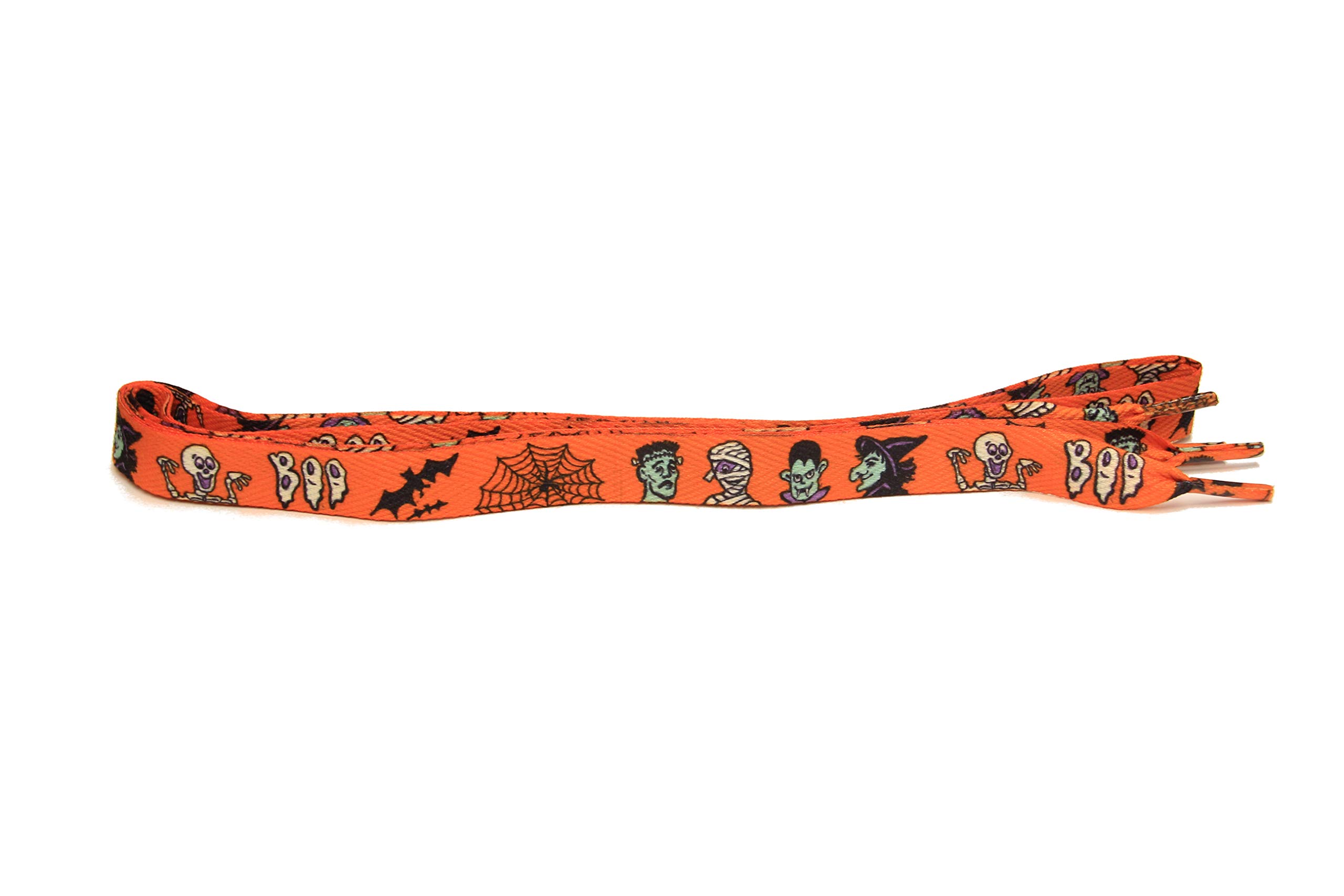 Halloween Printed Boo Shoelaces - Spooky & Fun Lace-Up Accessories for Costumes, Sneakers, and Boots