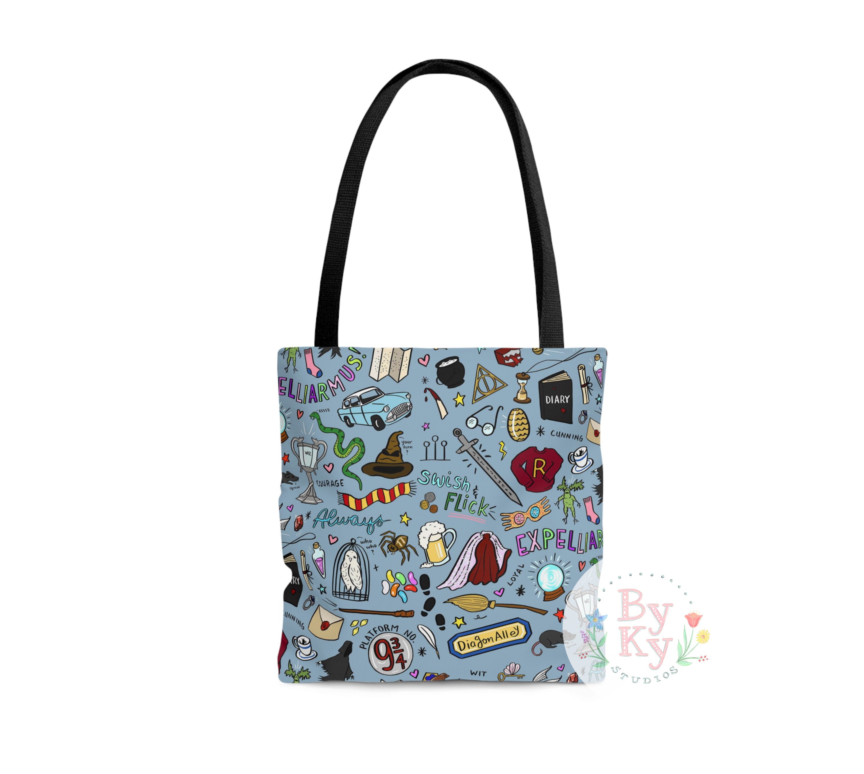 Harry Potter Inspired Wizarding World Tote Bag - Durable Canvas Shopping Bag for Books, Groceries & Beach - Perfect Gift for Fans & Daily Use