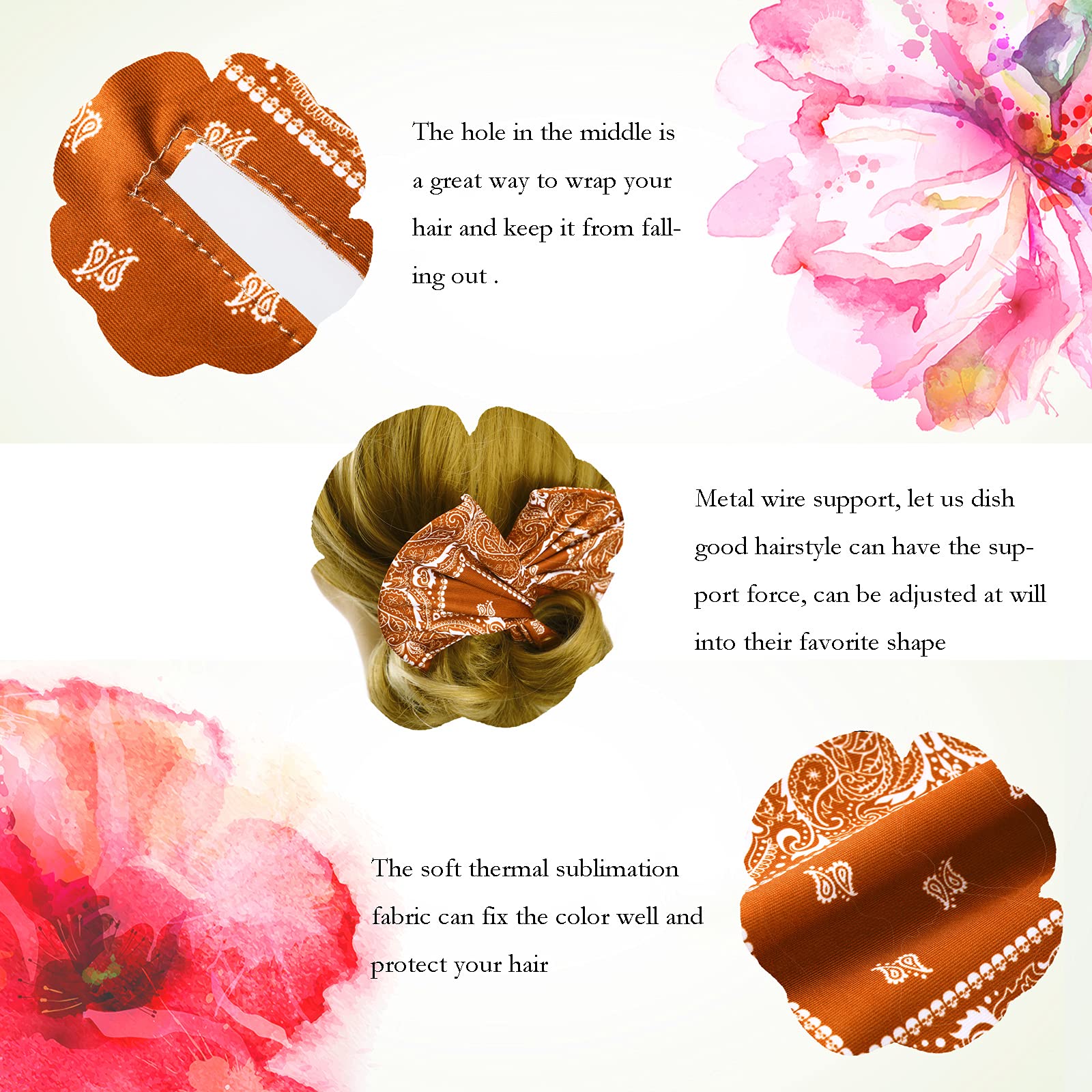 Lasnten 4-Piece Hair Bun Maker Set – Elastic Twist Bun & French Twist Donut Former – Classy Cloth Hair Accessories for Women | Perfect for Updos, Weddings, Work & Everyday Hairstyles