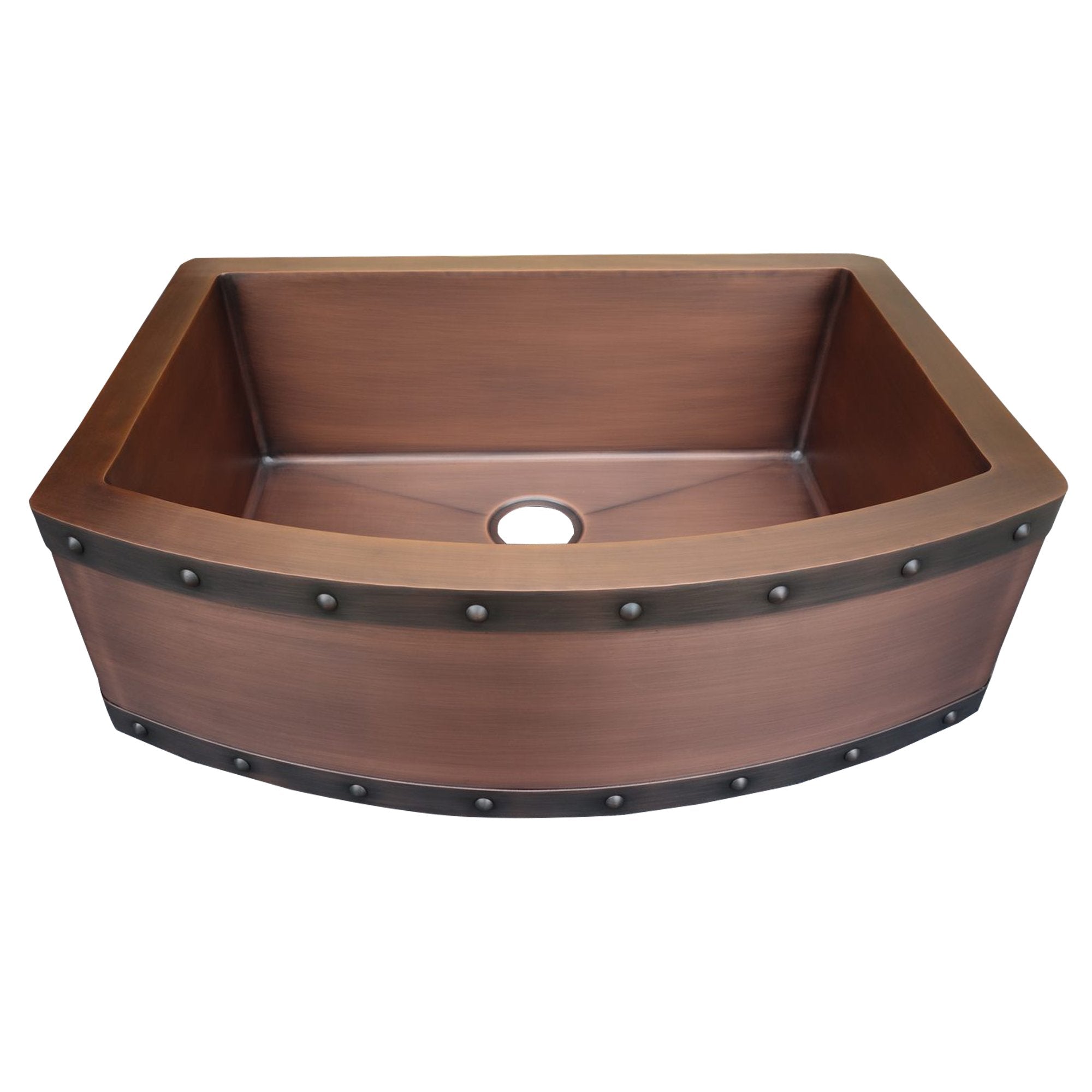 Premium 14 Gauge Single Bowl Farmhouse Apron Copper Kitchen Sink - KSAR 4 | Durable Stainless Steel Drop-in Sink for Modern Farmhouse & Rustic Kitchen Decor | Perfect for Cooking, Washing Dishes & Food Prep