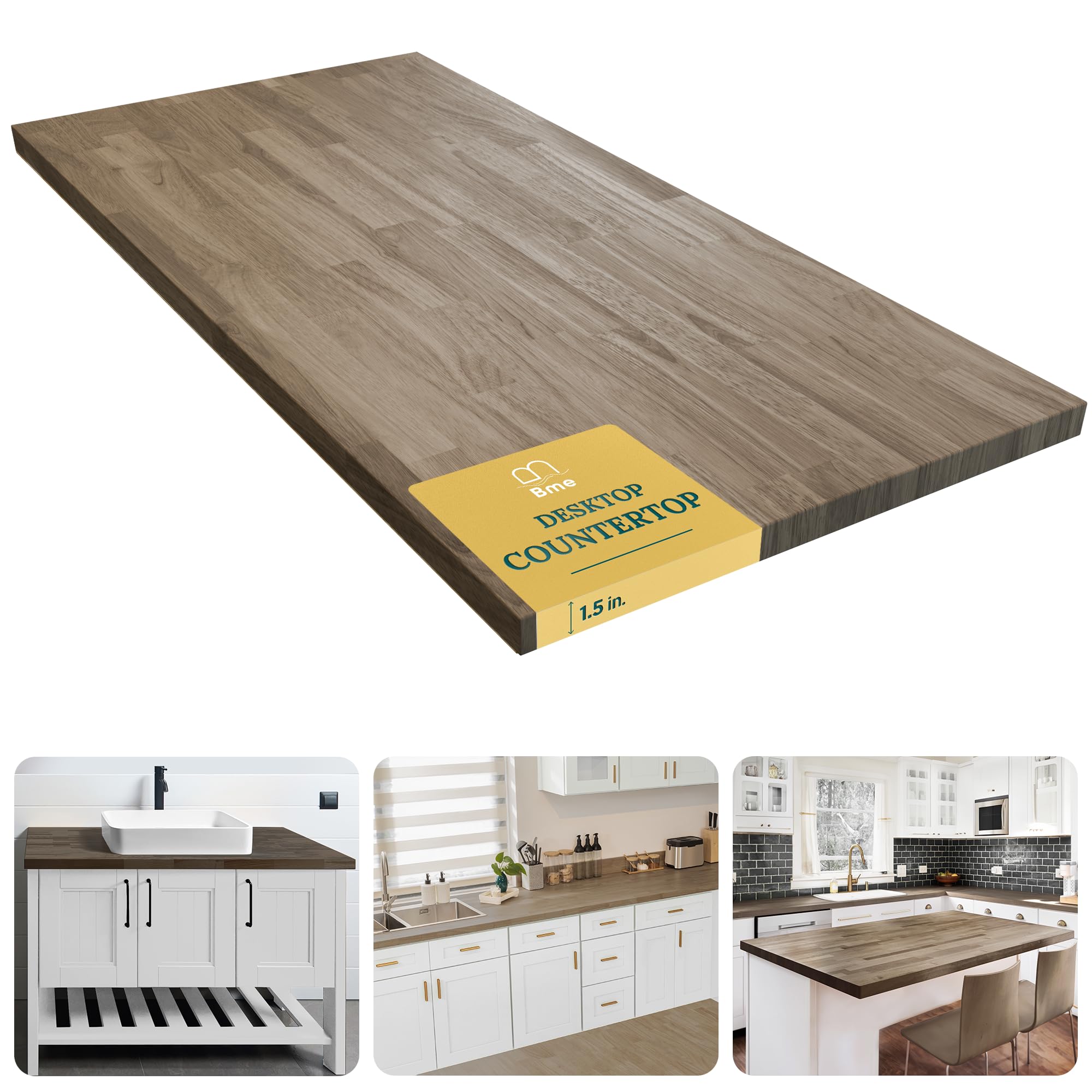 Solid Walnut Butcher Block Countertop - 4ft x 30
