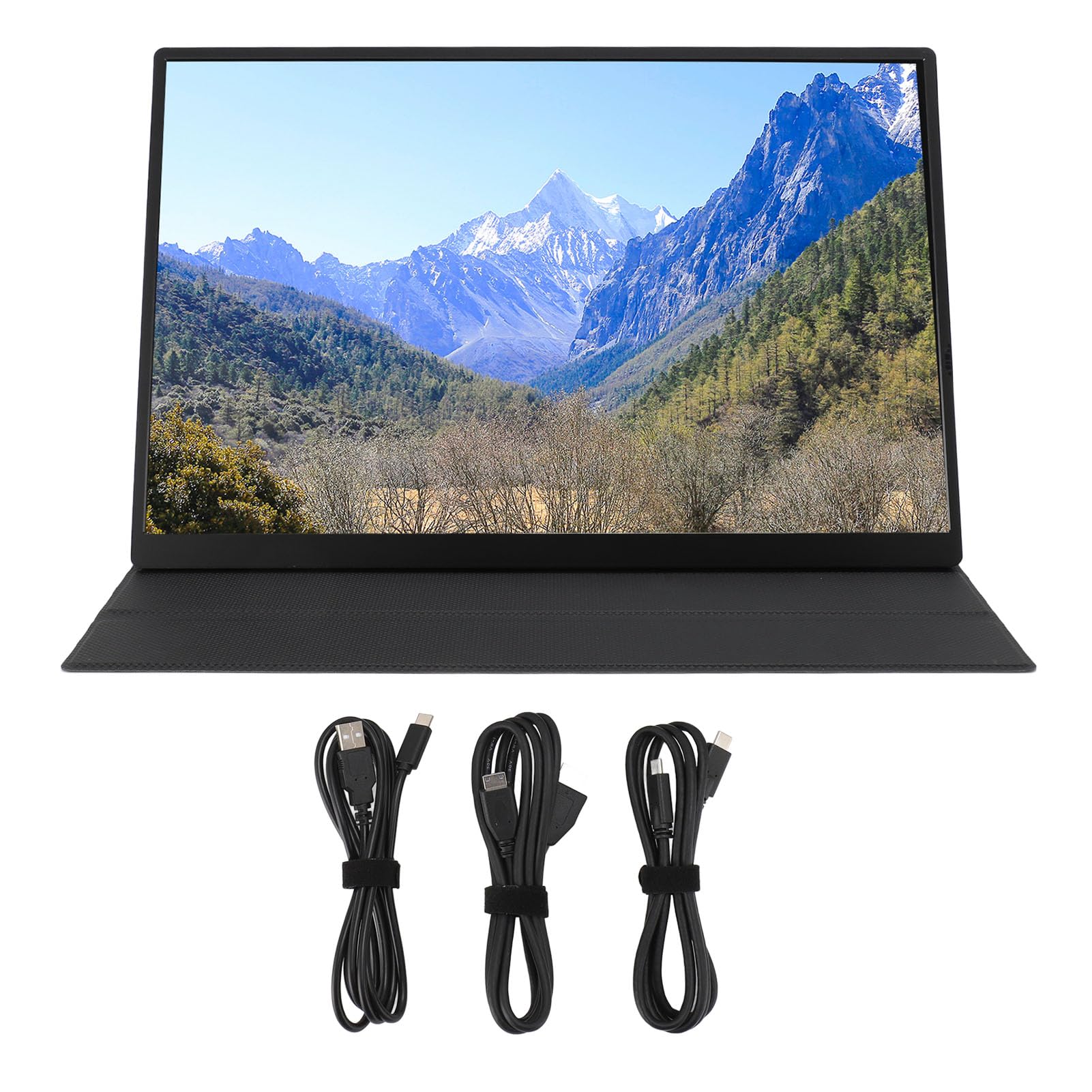 Vikye 16 Inch 2.5K Portable Monitor with IPS Panel, 120Hz Refresh Rate, HDMI Computer Display, Built-in Speakers, 16:10 External Expansion Screen - Perfect for Gaming, Office Work & Travel