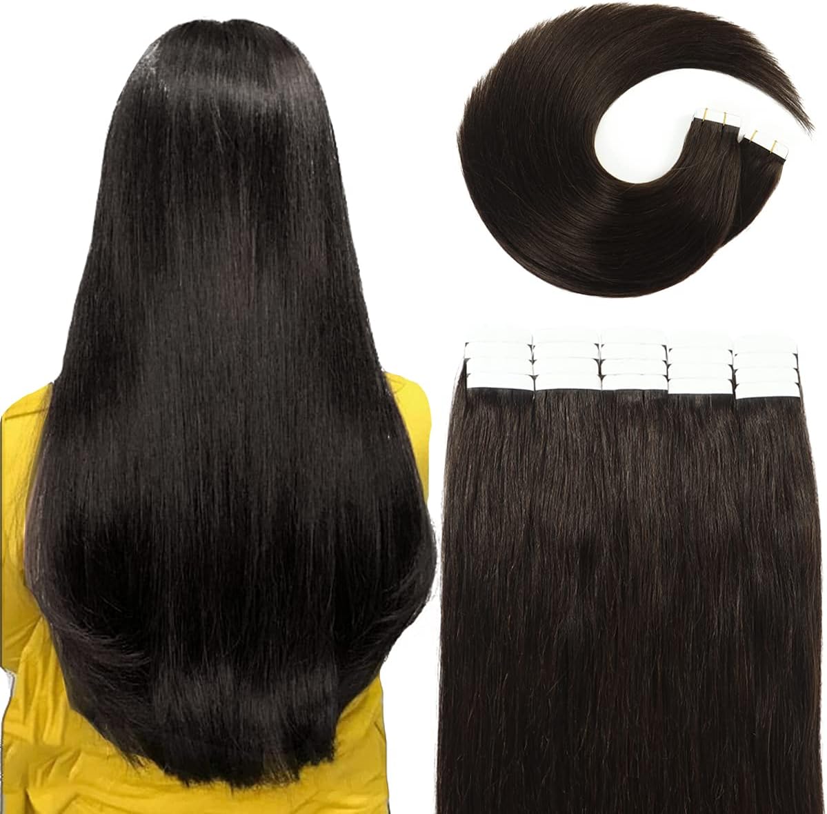Seamless Skin Weft Tape for Human Hair Extensions - Invisible Hair Integration for Natural Look | Perfect for Daily Wear, Special Occasions & Styling
