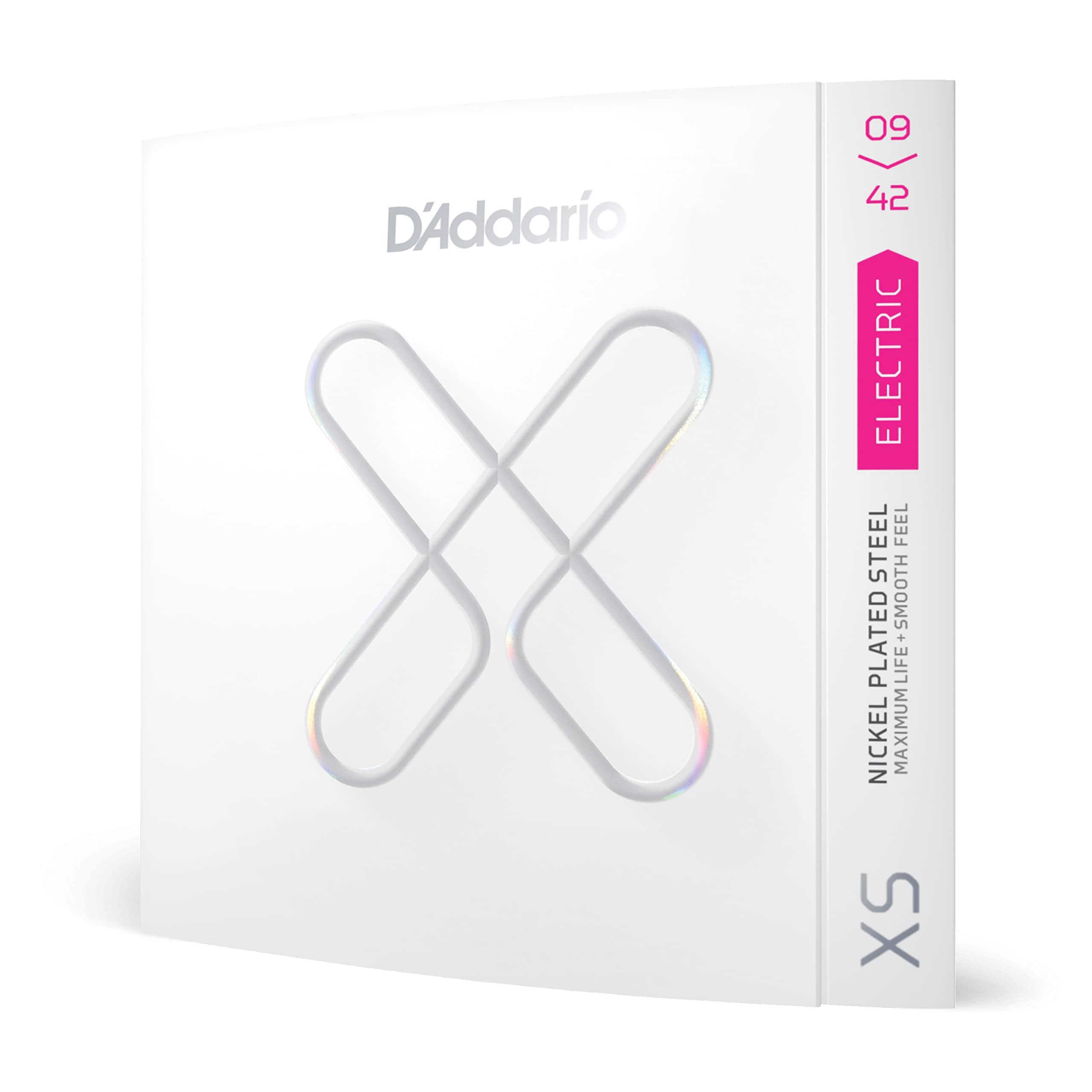 D'Addario XS Nickel Coated Electric Guitar Strings - XSE0942 Super Light (09-42) - Long-Lasting Strings with Smooth Feel & Bright Tone for 6-String Guitars | Perfect for Rock, Blues & Studio Recording