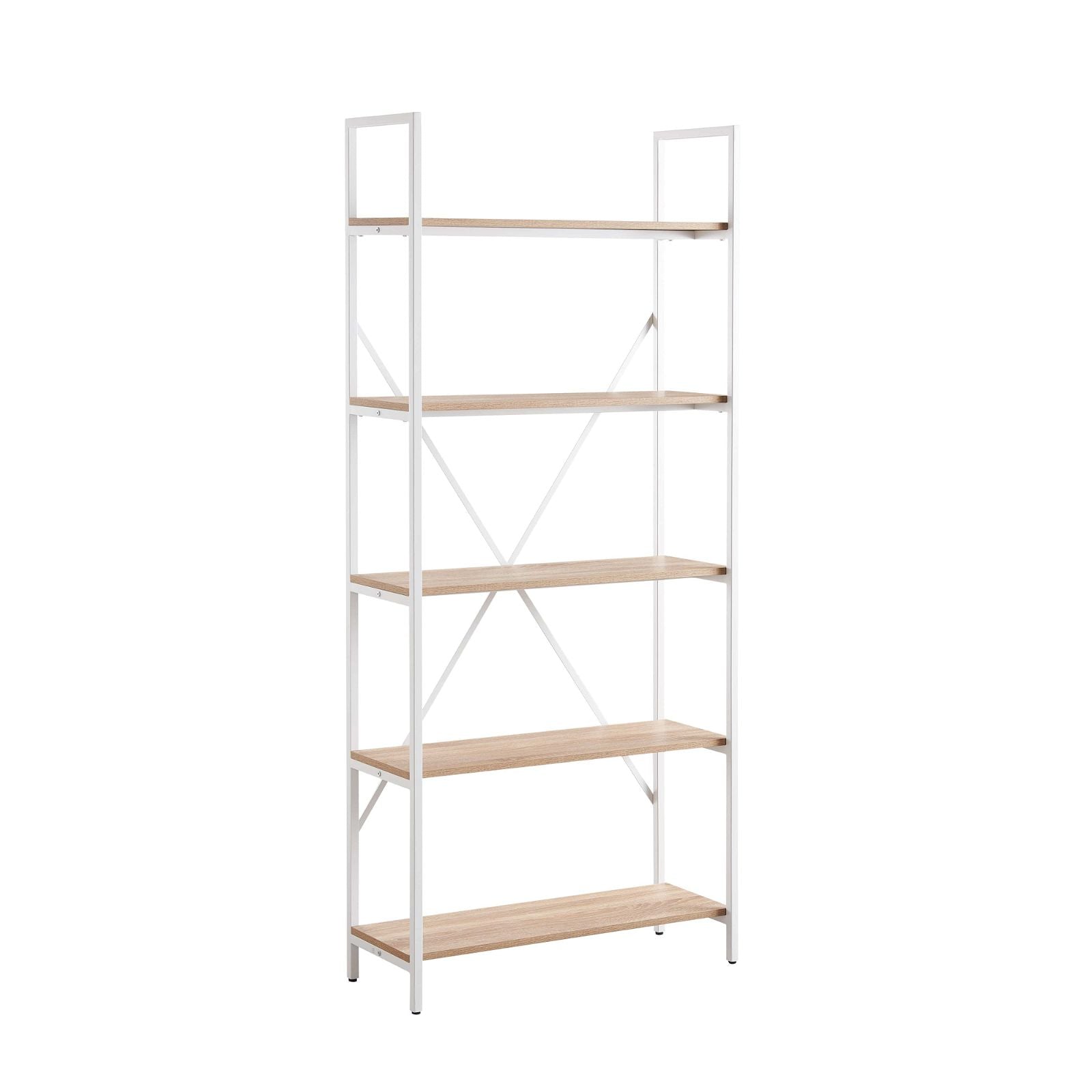 Workzone™ ASPECT 1800 Oak Bookcase - Modern Wood Bookshelf for Living Room, Office & Home Library Storage