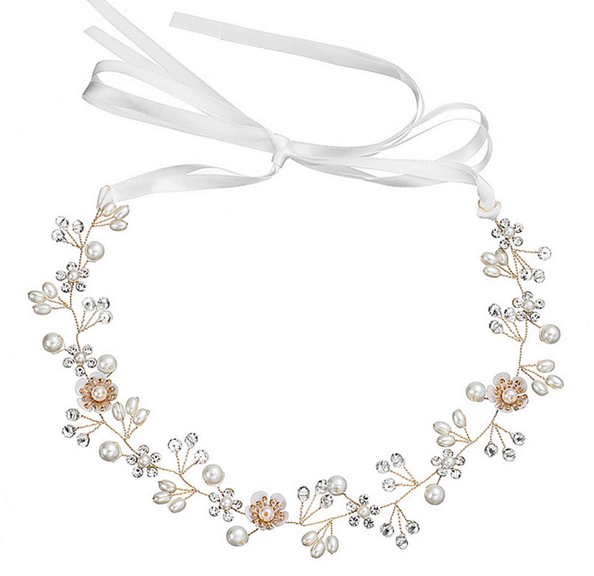 Elegant Women's Hair Accessories - Pearl & Leaf Headbands for Wedding, Bridal & Special Occasions - Gold & Silver Hair Bands with Fine Jewelry Details - One Size Fits All - Perfect for Brides, Bridesmaids & Formal Events