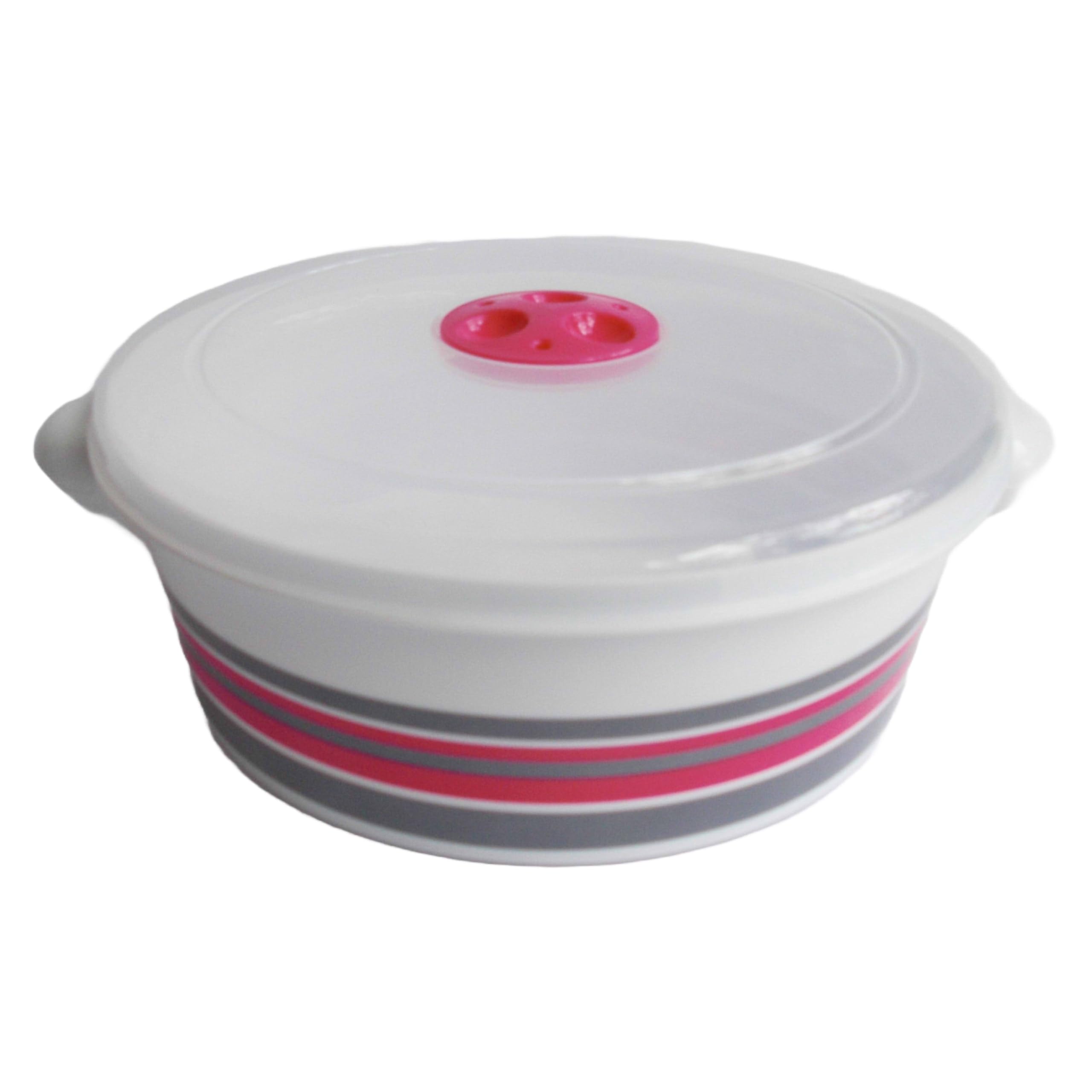 Tredoni 2L Microwave Steamer Pot with Ventilation Lid - BPA-Free Plastic Food Container for Heating, Cooking & Steaming Vegetables, Rice & Meals - Perfect for Dorm, Office & Quick Meals