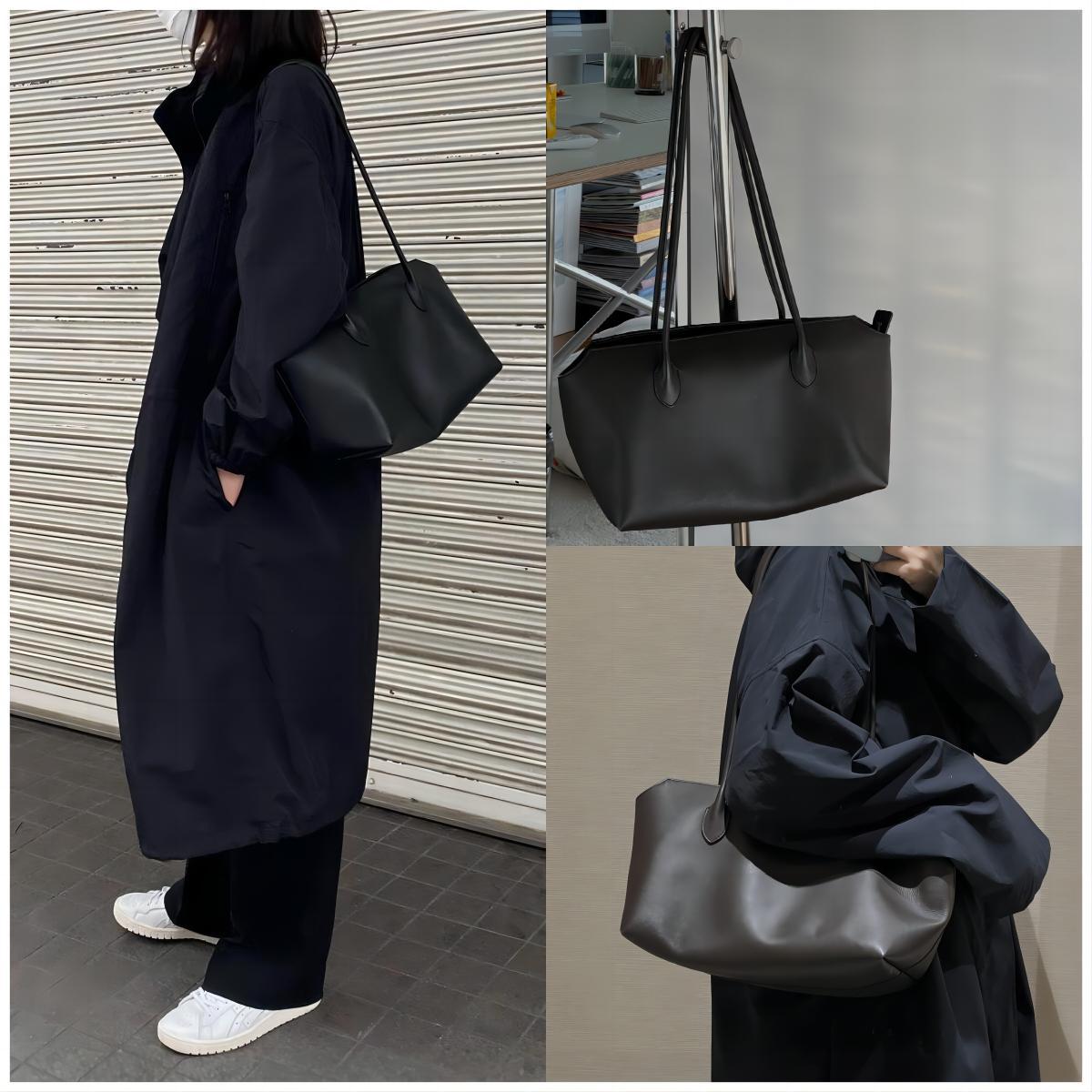 Premium Genuine Leather Tote Bag for Women - Spacious Large Capacity Underarm Shoulder Bag - Perfect for Work, Travel & Everyday Use