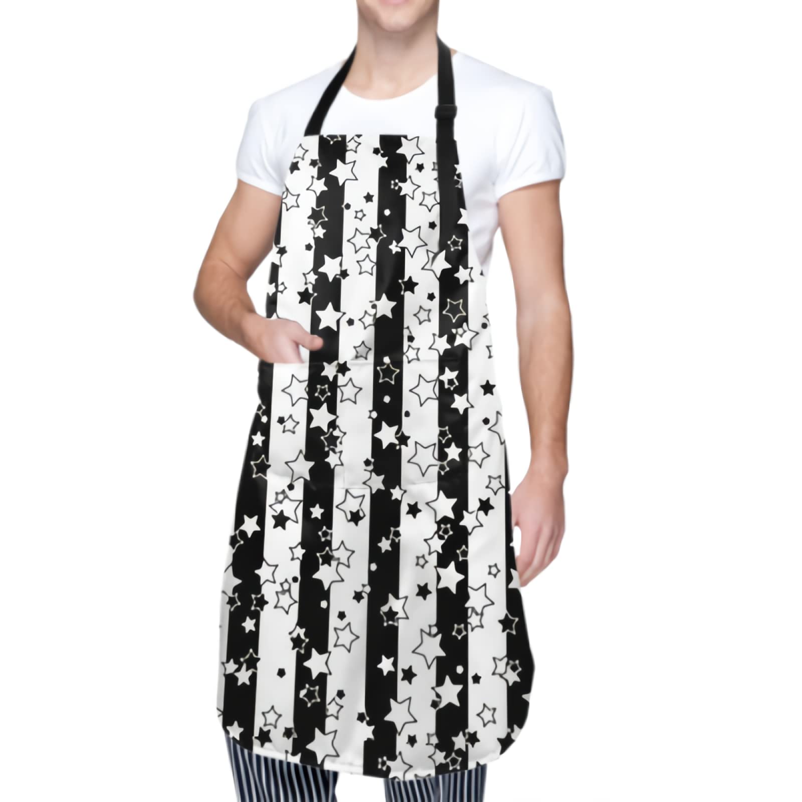 Adjustable Bib Apron with Pockets for Cooking, Baking, BBQ & Art - Perfect for Chefs, Artists & Outdoor Grilling