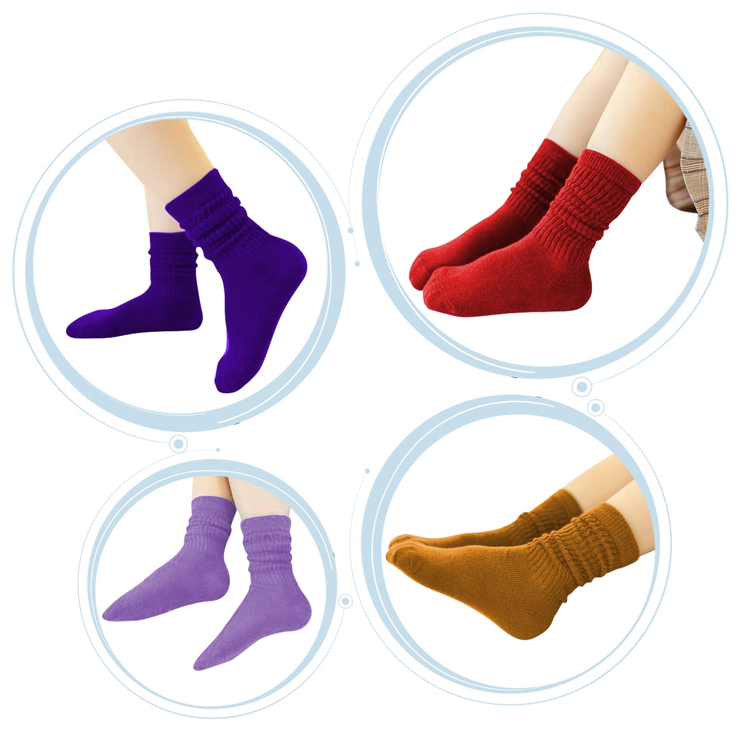 DOOVID Toddler Knee High Socks for Boys & Girls - Soft Cotton Crew Socks with Non-Slip Grip - Perfect for School, Playtime & Cold Weather Comfort