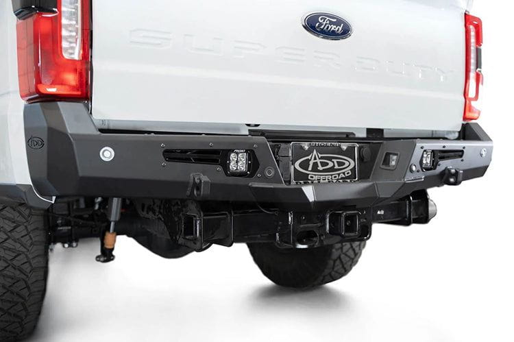 2023-2025 Ford F250/F350 Super Duty Bomber Rear Bumper with Sensor Cutouts | Heavy-Duty Truck Accessory | Perfect for Off-Roading & Towing