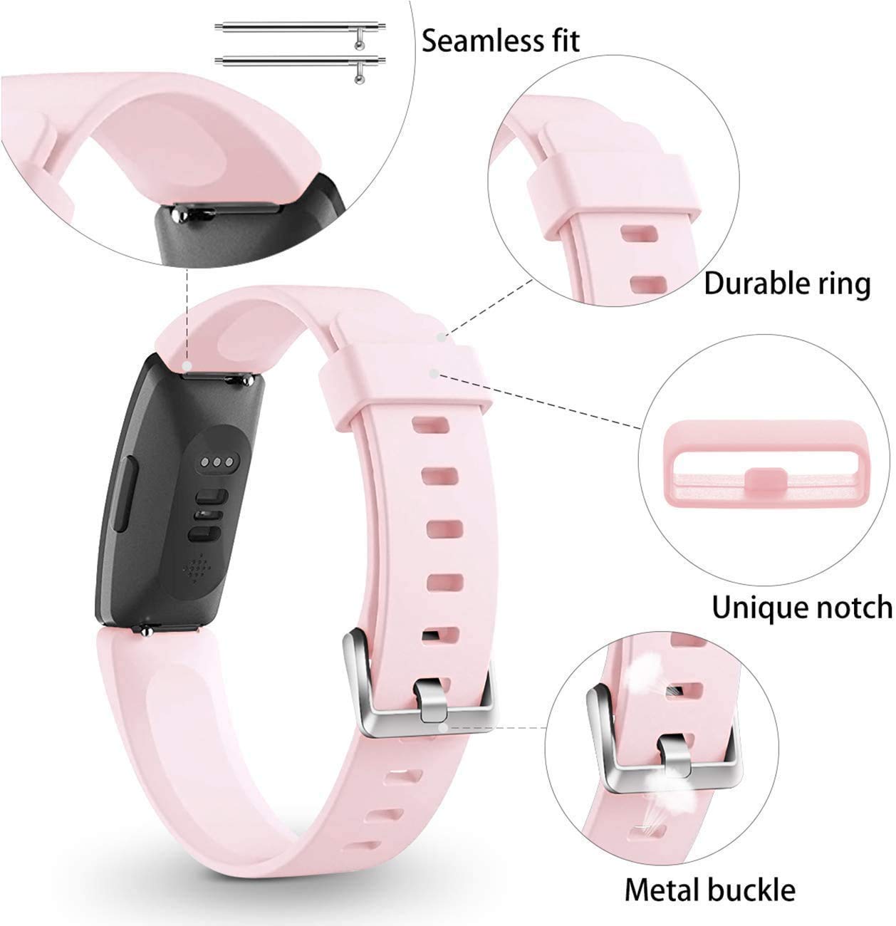 Fitbit Inspire HR Bands 3-Pack for Women & Men - Small & Large - Gym & Daily Use