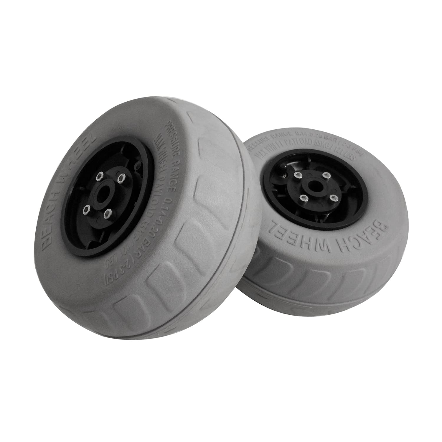 YUEWO 9 Inch Balloon Wheels - 2 Pack Replacement Sand Tires for Kayak Dolly, Canoe Cart, Beach Buggy - Wide 2cm/0.79