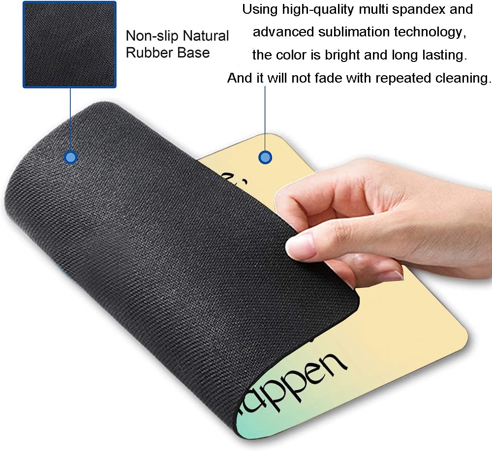 IMAYONDIA Motivational Mouse Pad with Inspirational Quotes - Non-Slip Rubber Base, Waterproof Square Mouse Mat for Computer & Laptop - Perfect for Office, Gaming, and Home Workspace to Stay Positive & Productive