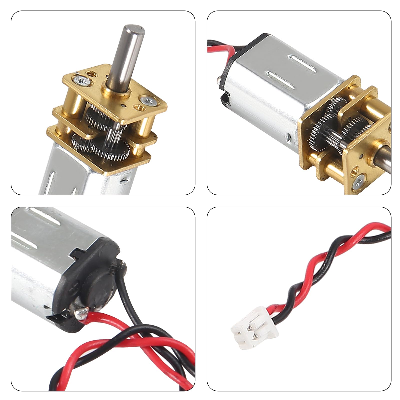6pcs Mini Micro N20 Gear Motor DC 3V-6V Slow Speed Full Metal Gearbox Micro Motor for RC Cars, Robot Models, DIY Engine Toys - Perfect for Robotics Projects, STEM Education, and Small Electronic Devices