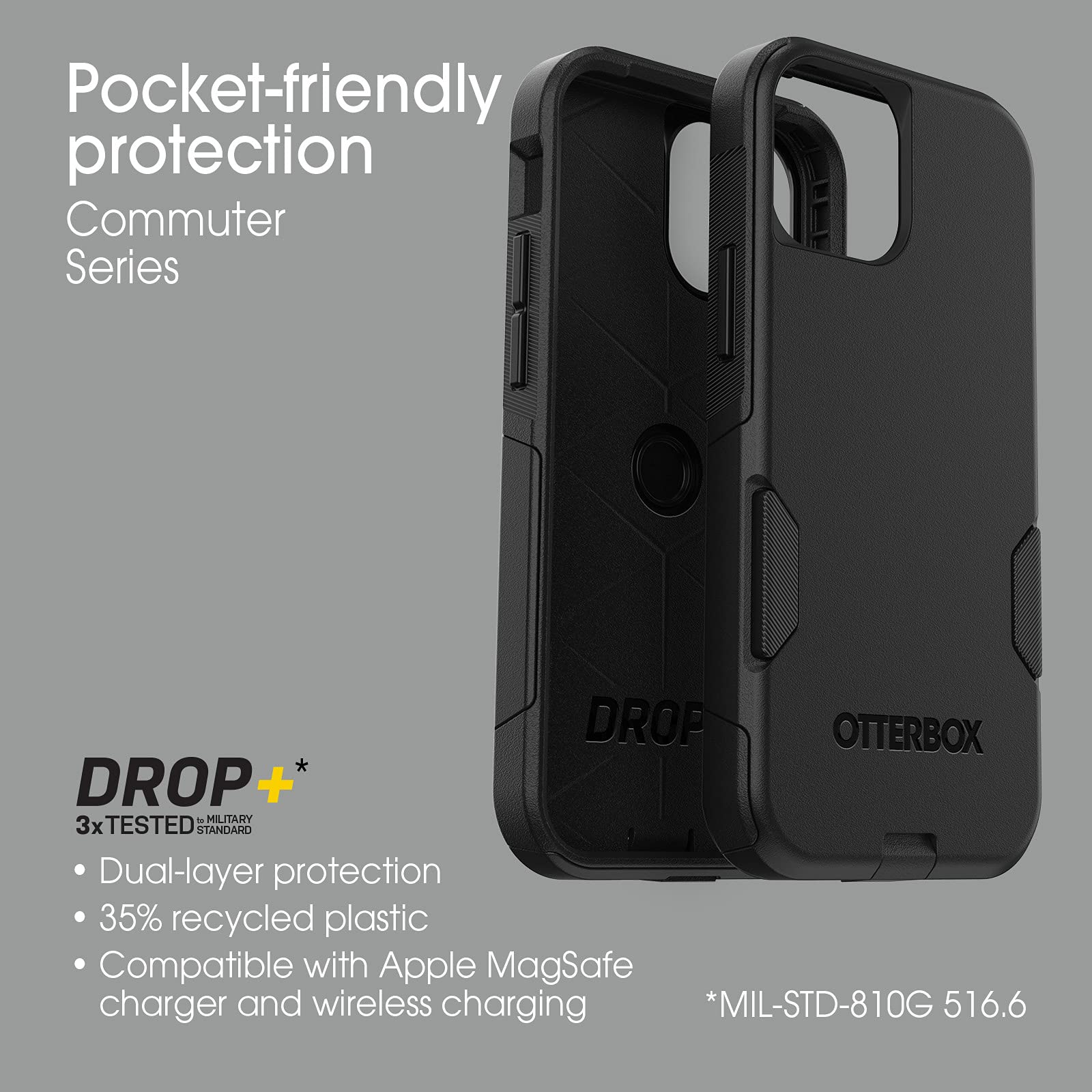 OtterBox Commuter Series Case for iPhone 13 mini & iPhone 12 mini - Slim, Tough & Pocket-Friendly Protective Cover with Port Protection | Perfect for Daily Use, Work & Outdoor Activities