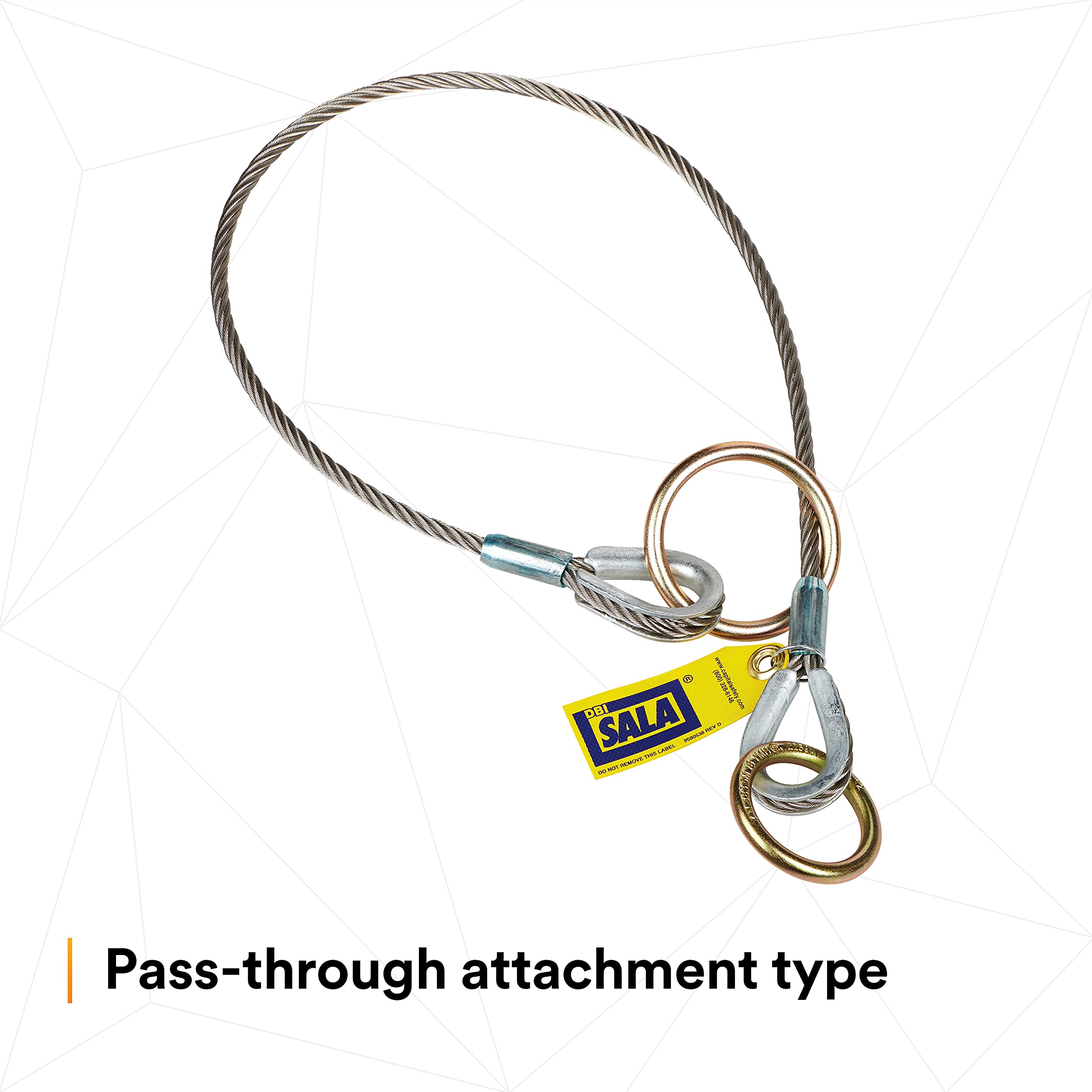 3M DBI-SALA 5900553 Reusable Cable Tie-Off Adapter - Secure Fall Protection for Construction & Roofing Safety | OSHA Compliant