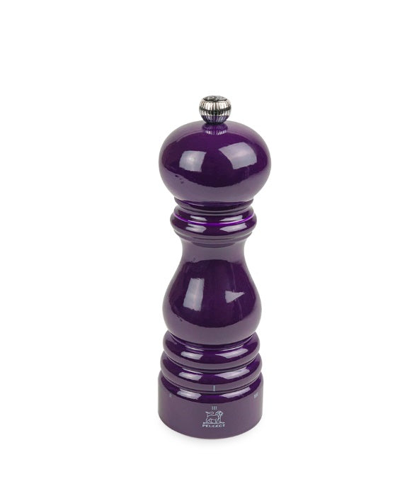 Peugeot Paris 7 Inch Premium Pepper Grinder - Adjustable Coarseness, Durable Stainless Steel Mechanism - Perfect for Kitchen, Dining Table & Gourmet Cooking (Eggplant Color)