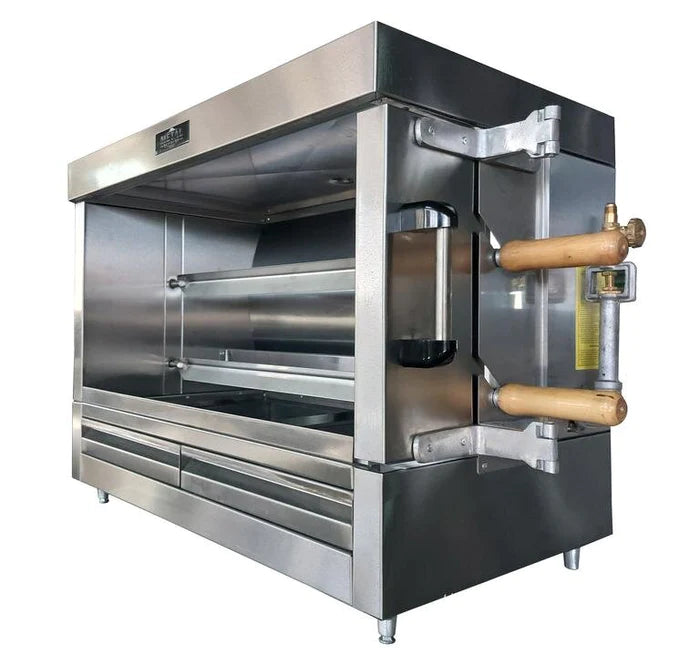 AMPTO Commercial Gas Chicken Rotisserie Oven - Cooks 10 Chickens at Once - FRG2VE Model - Perfect for Restaurants, Catering & Large Events