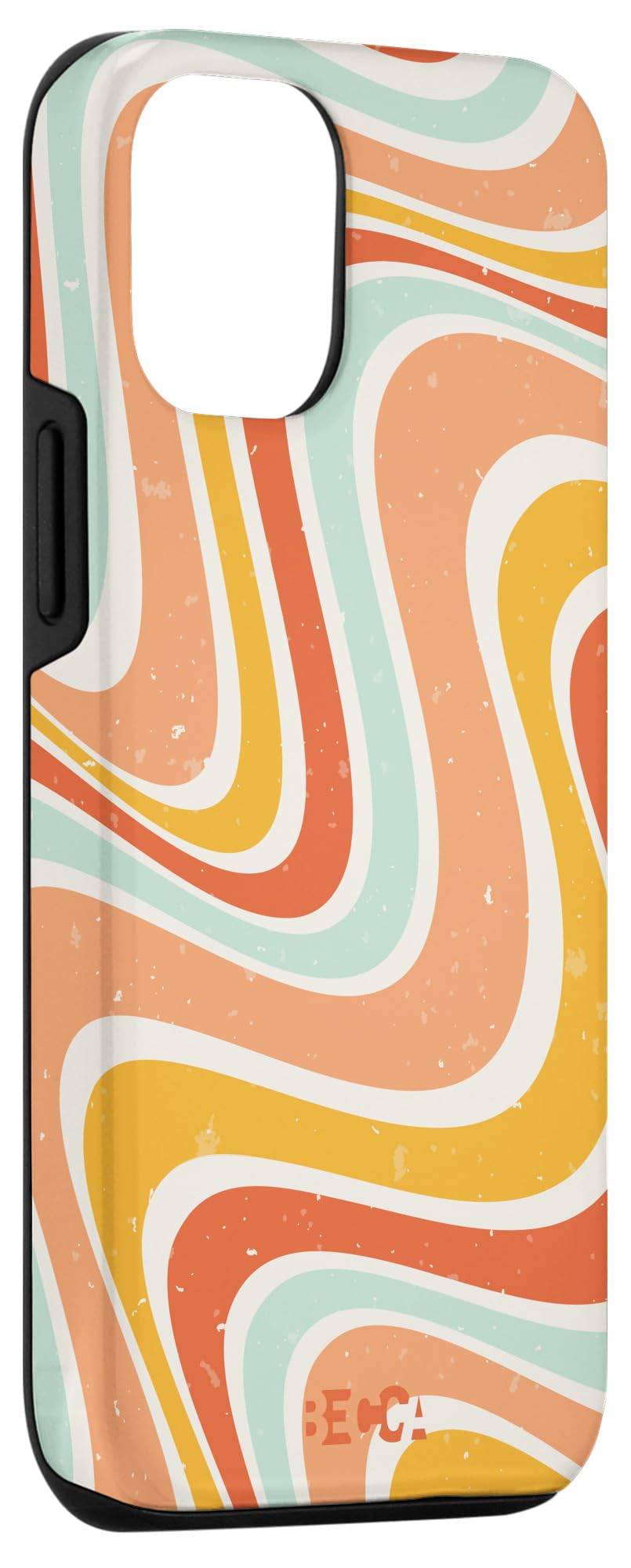 Vintage 70s 80s Psychedelic Liquid Swirl Phone Case for iPhone 12/12 Pro - Retro Hippie Style Protective Cover for Music Festivals & Boho Fashion