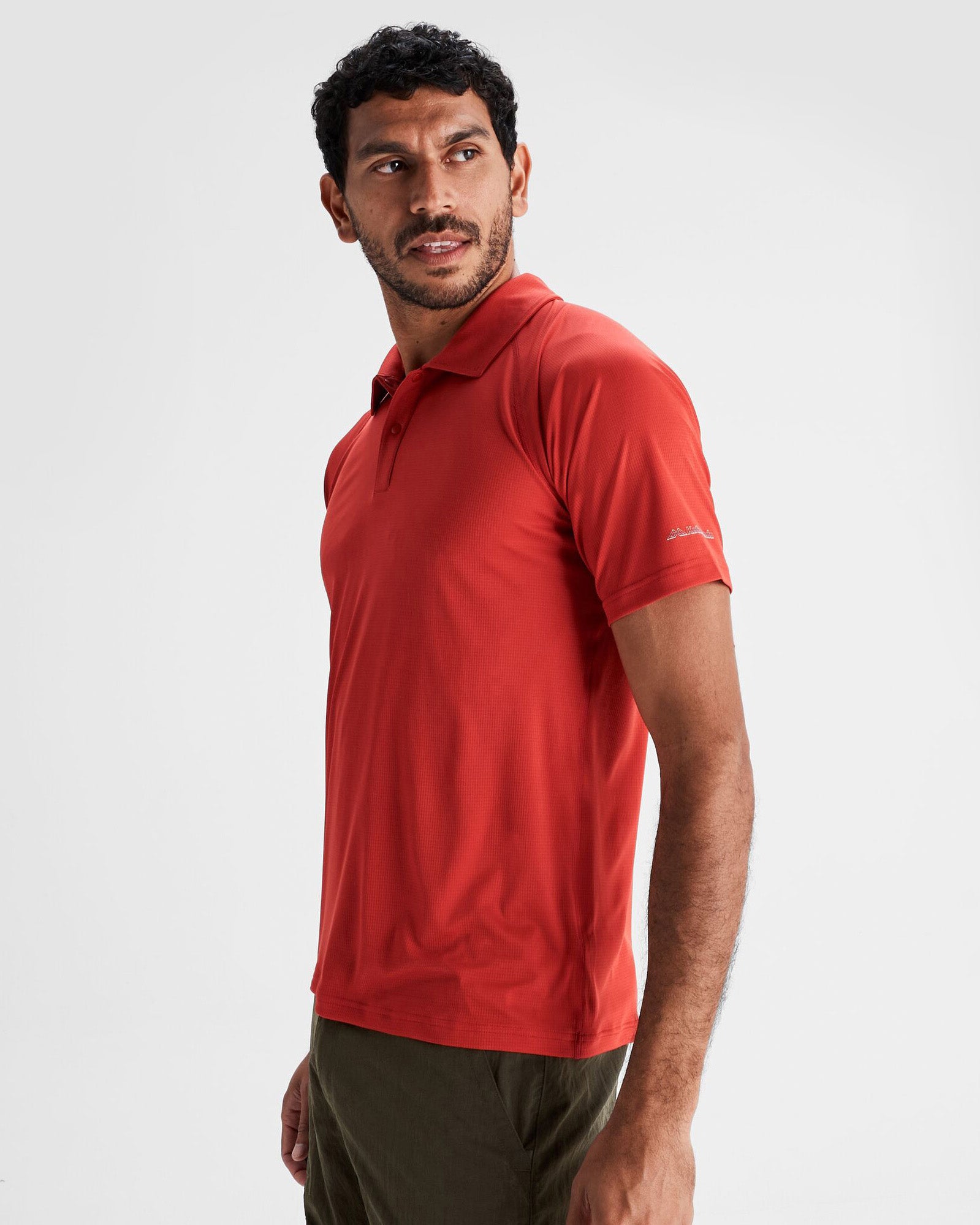 Men's SUN Stopper LT Polo Shirt - UPF 50+ Sun Protection, Moisture-Wicking & Breathable Performance Shirt in Spicy Chilli Red - Perfect for Golf, Tennis & Outdoor Activities