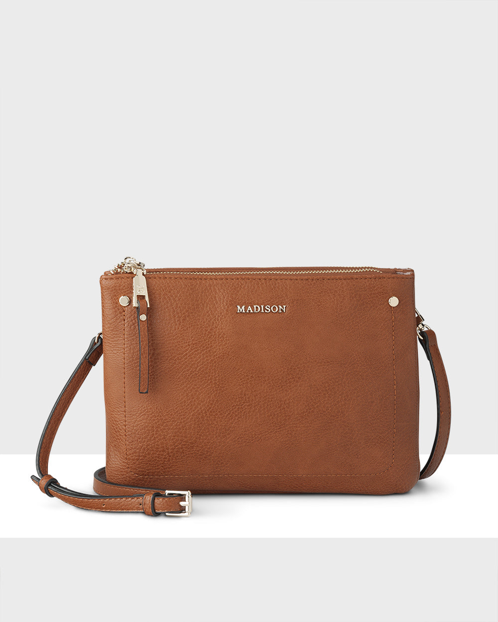 Charlotte Double Zip Crossbody Bag with Adjustable Utility Strap - Stylish & Functional for Travel, Work & Everyday Use