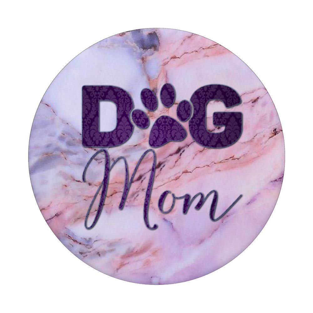 Purple Pattern Dog Mom Phone Grip - Swappable PopGrip for iPhone Samsung, Pink Grey Blue PopSockets, Perfect for Pet Lovers, Selfies, and Daily Use