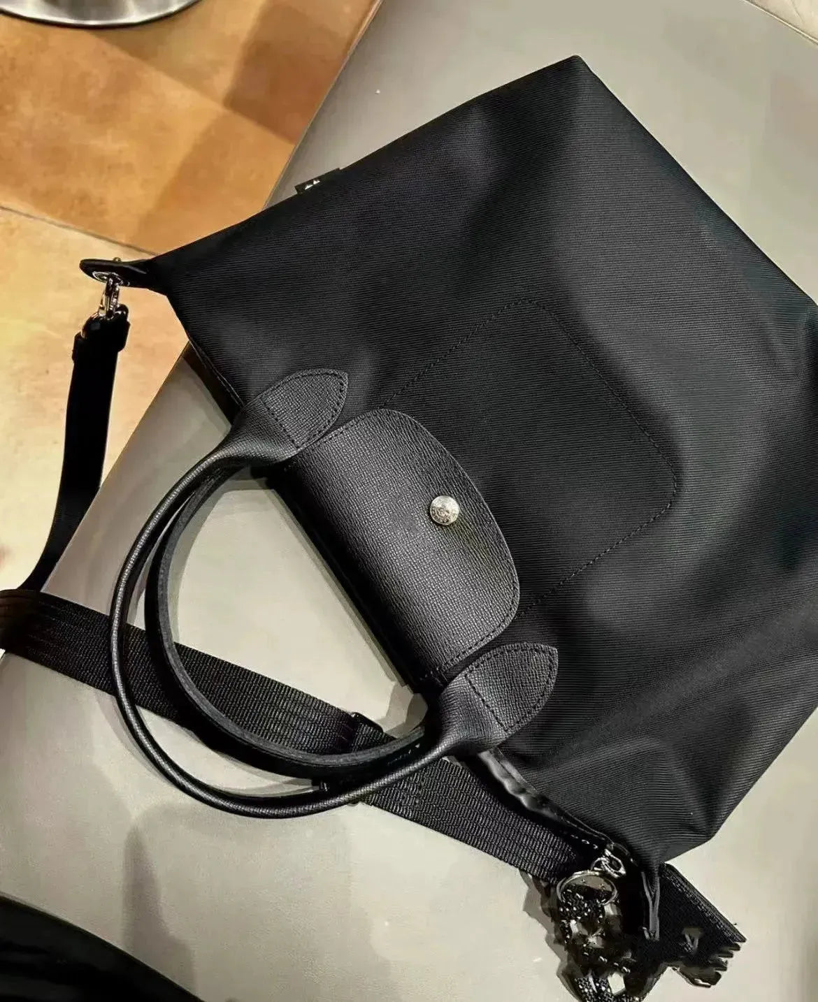Detachable Strap Dumpling Tote Bag - Stylish Reusable Grocery Shopping Bag for Women - Perfect for Farmers Market, Beach, Picnics & Daily Use