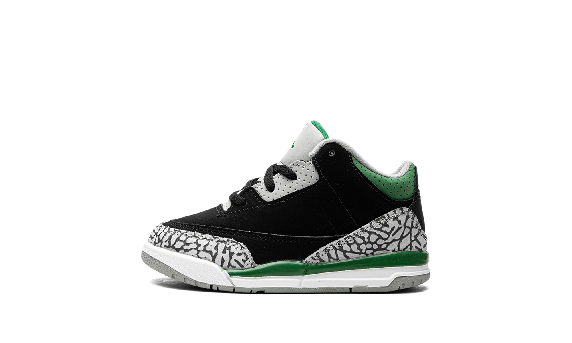 Jordan 3 Retro Pine Green Sneakers for Toddlers - Black/Pine Green-Silver-White (832033 030) - Perfect for Playdates, Preschool & Everyday Wear
