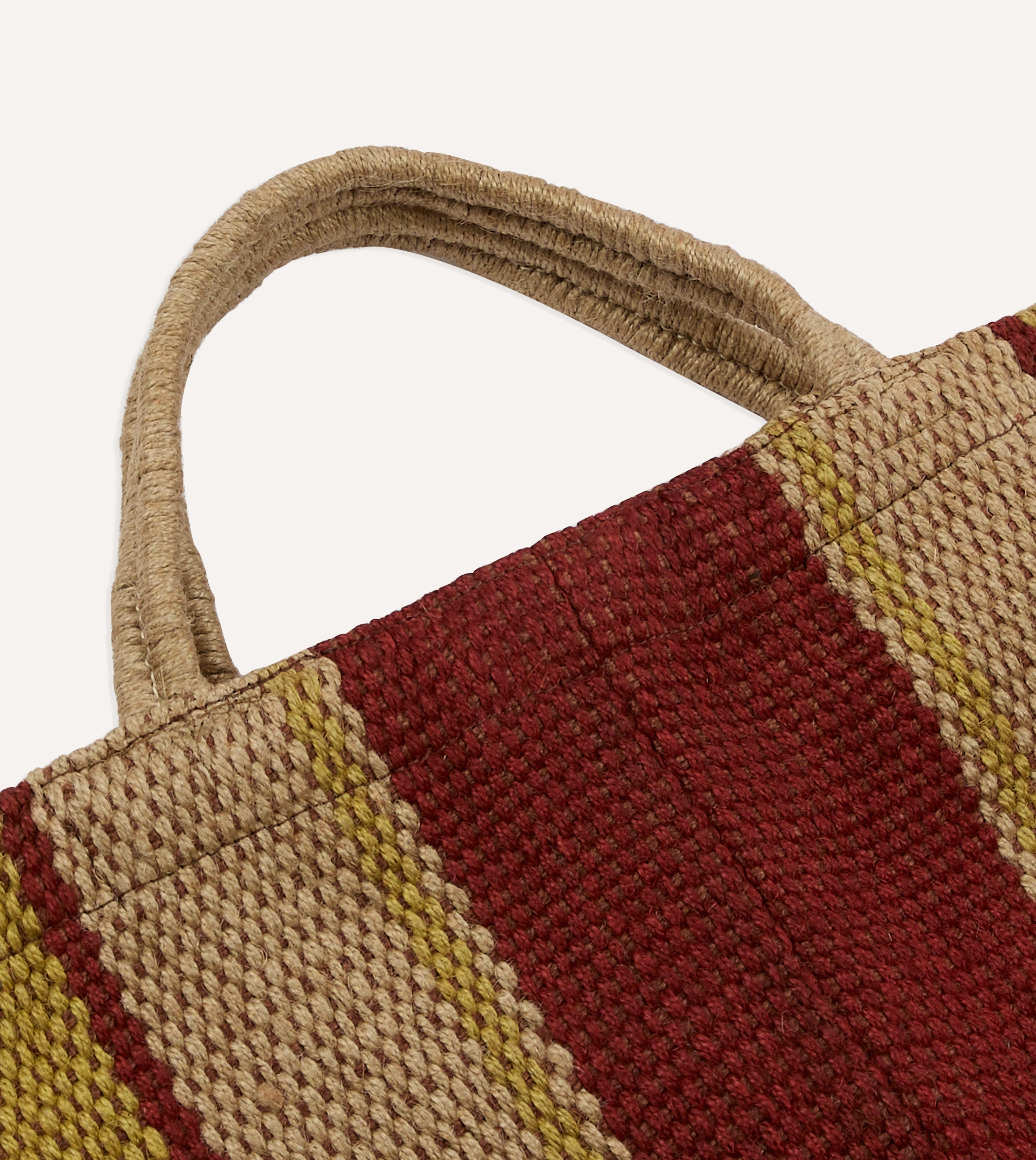 Extra Large Jute Poresh Tote Bag - Red, Orange & Yellow | Eco-Friendly Handmade Maison Bengal Tote | Perfect for Beach, Shopping & Daily Use