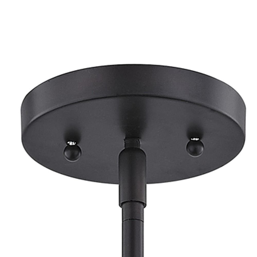 6-Light Modern Chandelier with Seeded Glass - Black Finish for Dining Room, Living Room & Bedroom Lighting