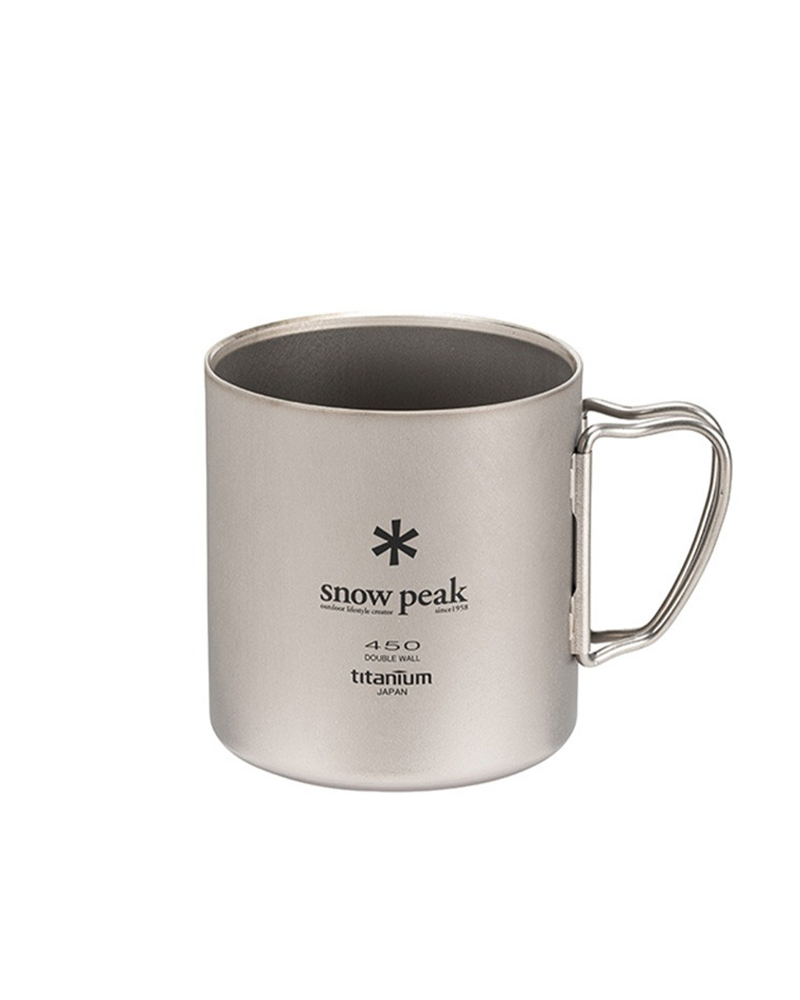 Double Wall Insulated Titanium Camping Mug 450ml - Lightweight & Durable for Outdoor Hiking, Travel & Hot/Cold Beverages