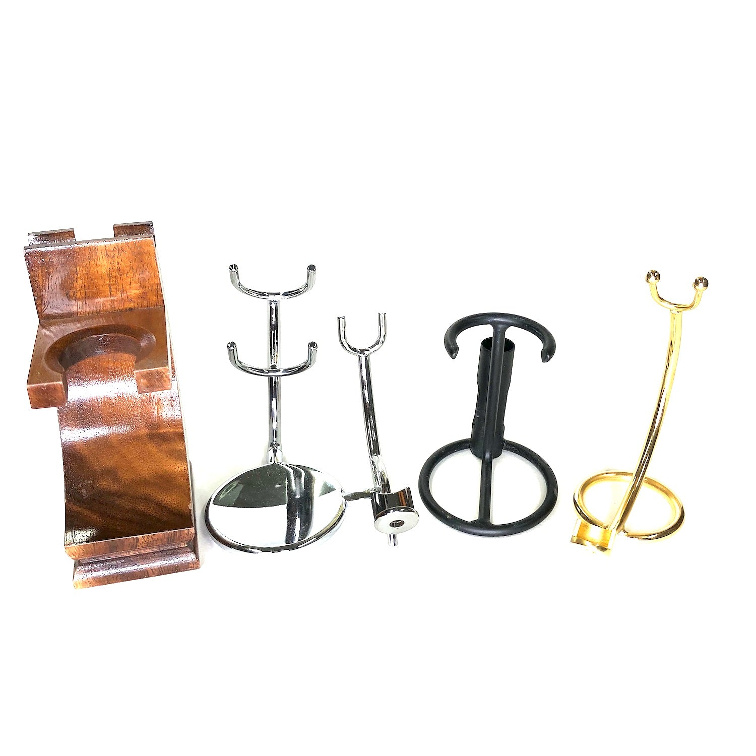Handmade Razor & Brush Stand - Unique Shaving Organizer for Men's Grooming - Perfect for Bathroom Countertop & Travel Shaving Kit
