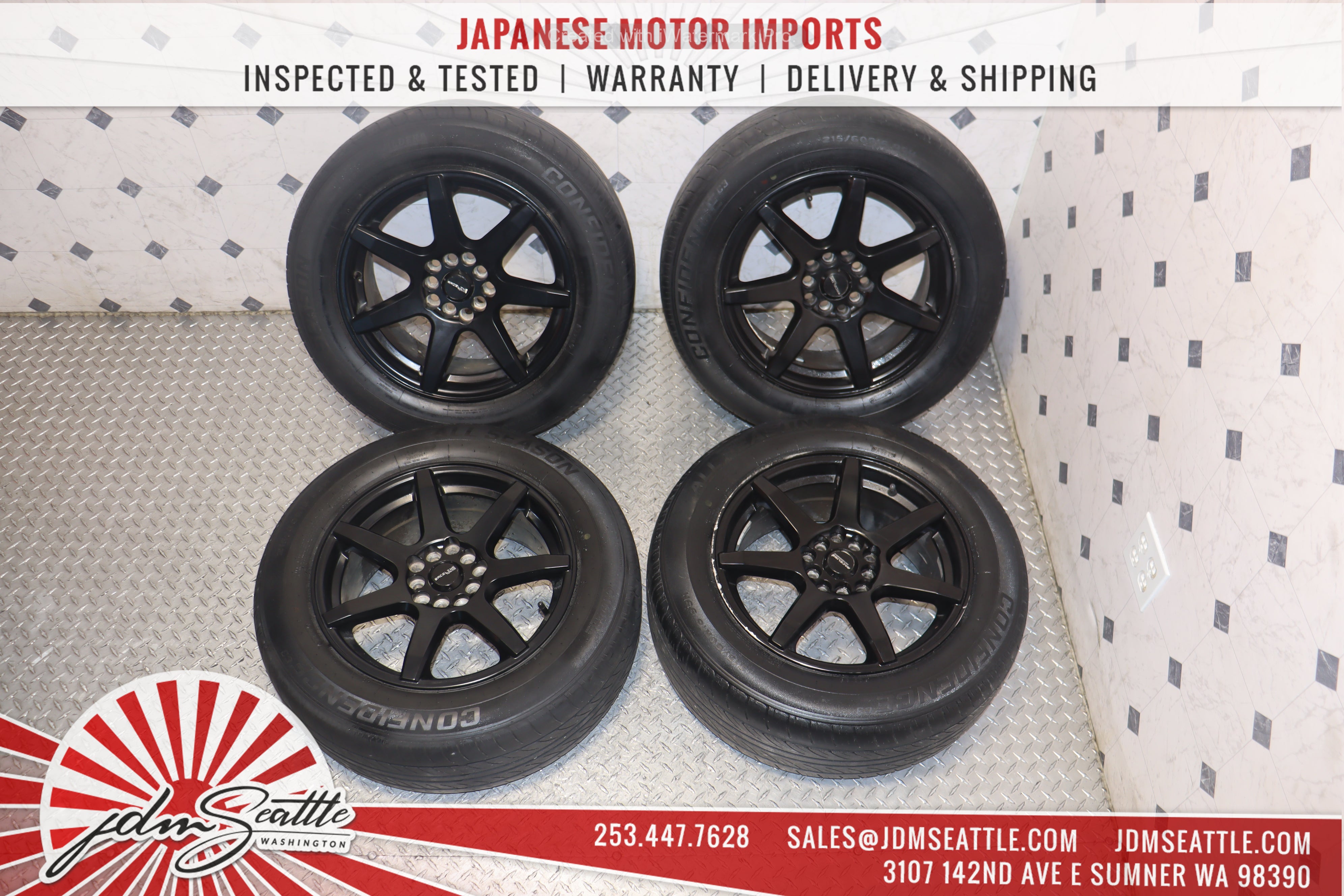 JDM RACELINE 131B EVO 4-Lug Wheel Set (4 Rims Only) - Lightweight Alloy Wheels for Performance Cars | Perfect for Street Racing & Car Shows