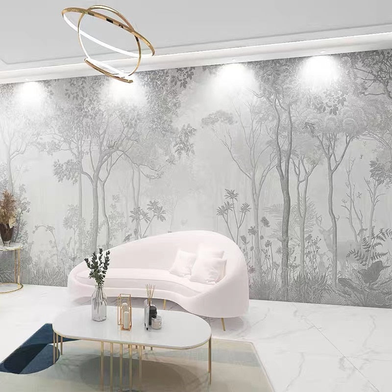 Tropical Chic Wallpaper Mural - Vibrant Botanical Peel & Stick Wall Decor for Living Room, Bedroom, Nursery | Waterproof & Easy to Install