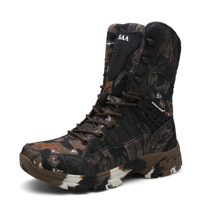 Lovevop Men's Military Work Boots - Durable, Waterproof & Slip-Resistant for Construction, Hiking & Outdoor Work